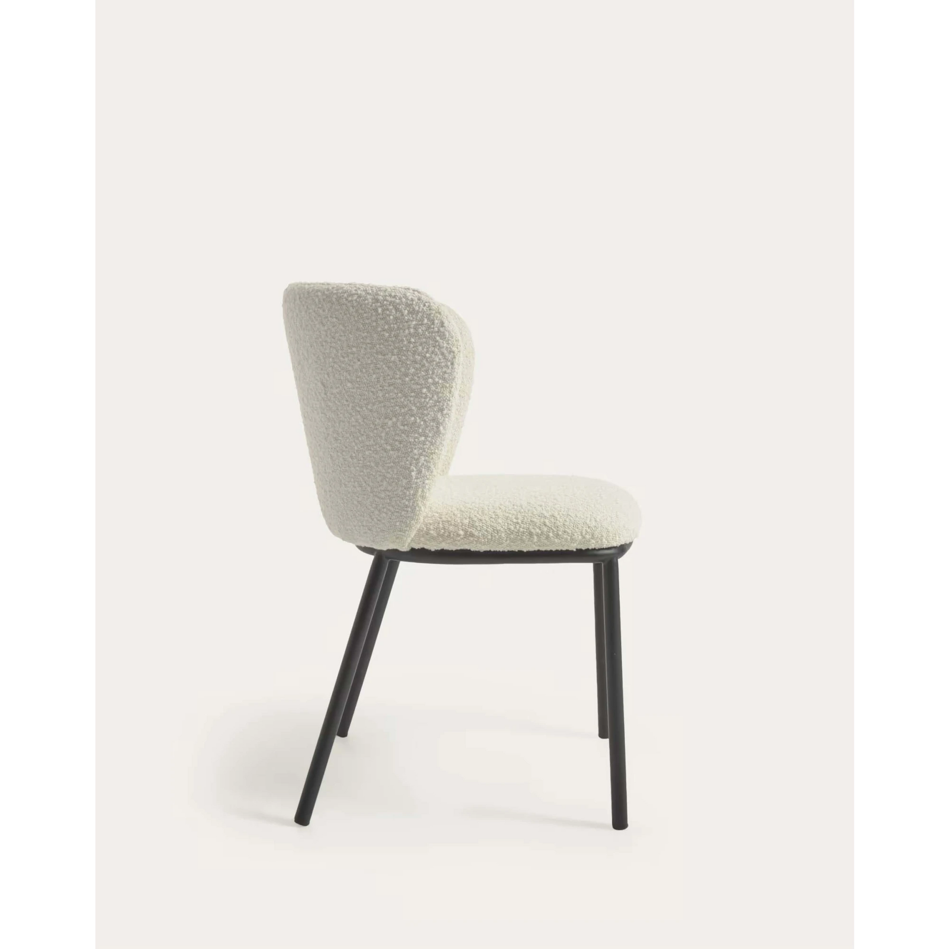 Kave Home Ciselia Boucle Dining Chair, White