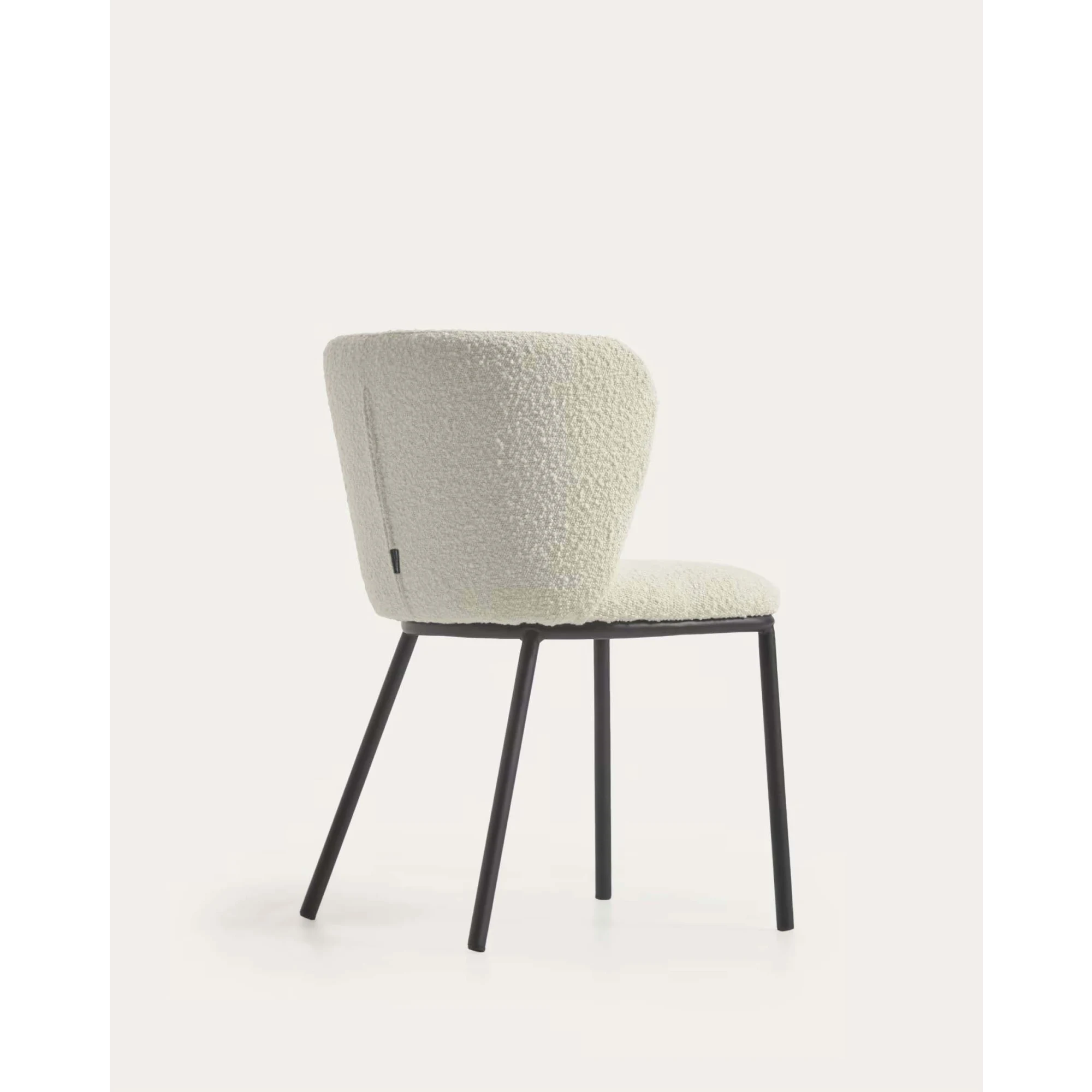 Kave Home Ciselia Boucle Dining Chair, White