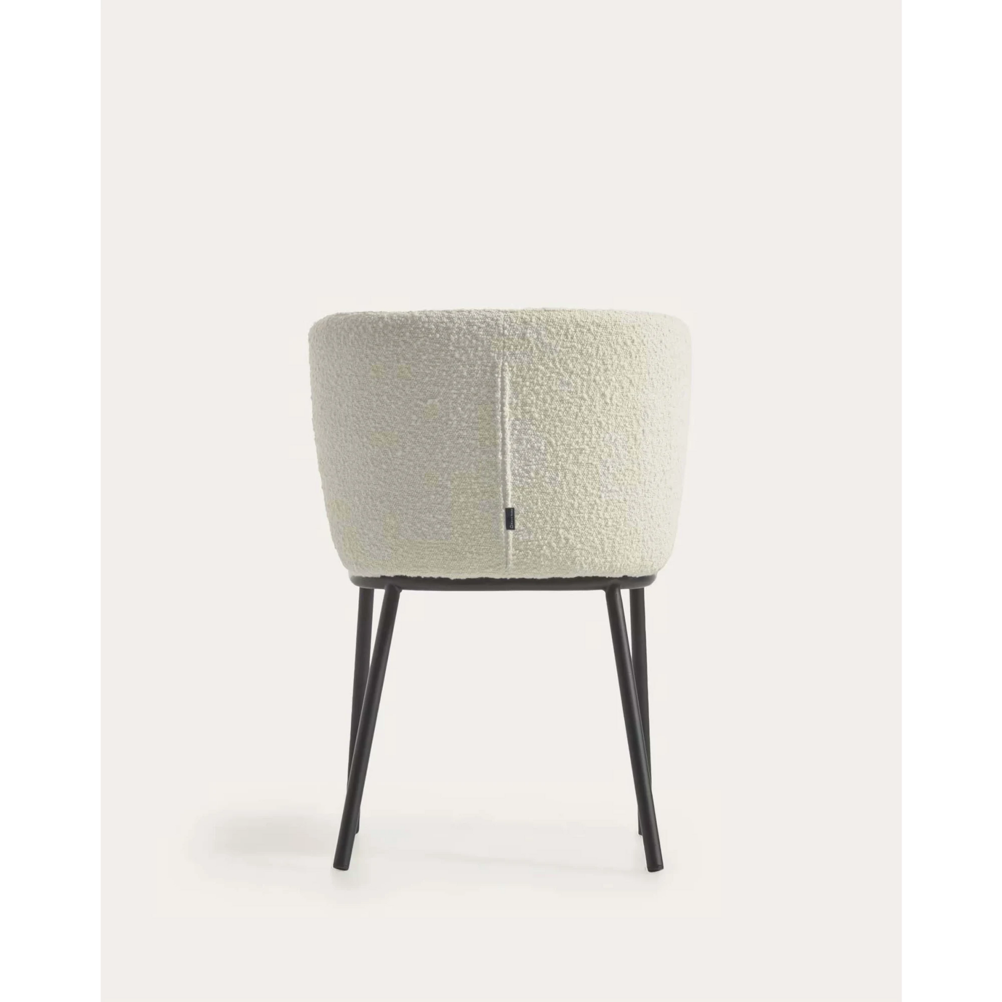 Kave Home Ciselia Boucle Dining Chair, White