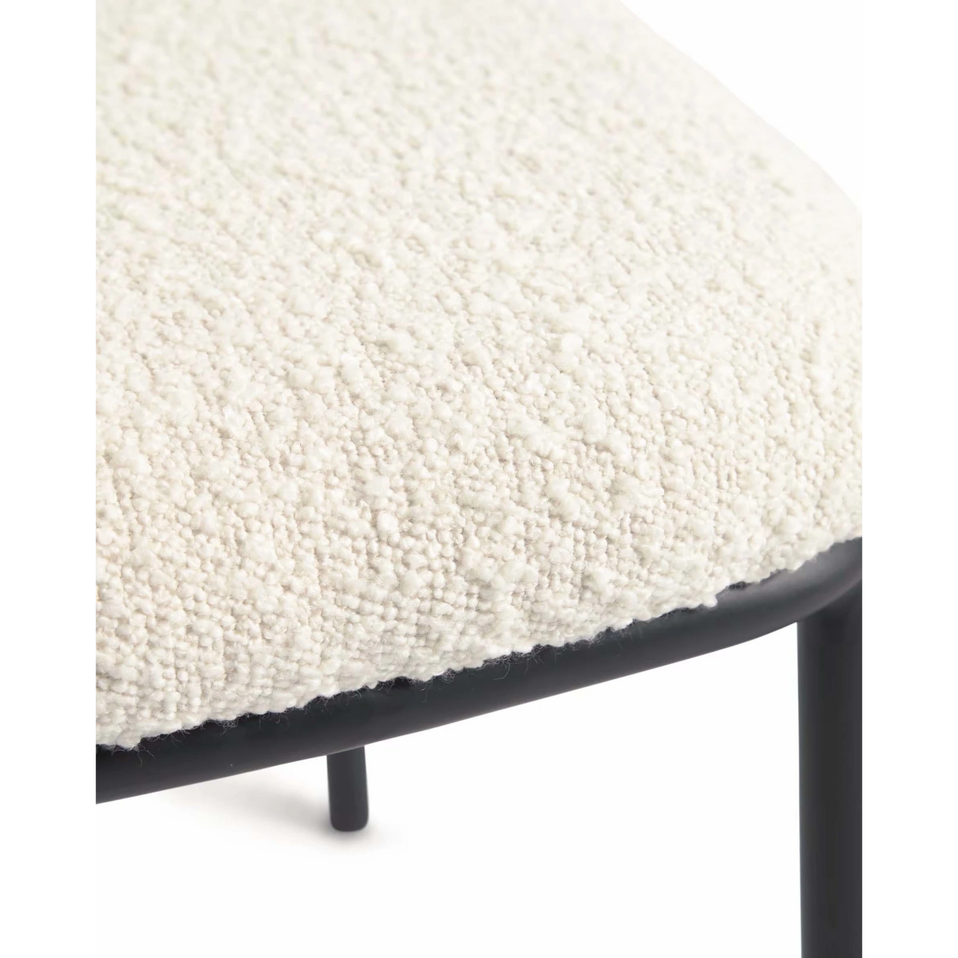 Kave Home Ciselia Boucle Dining Chair, White