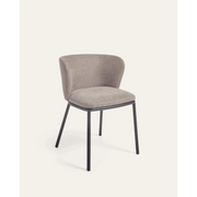 Kave Home Ciselia Chenille Dining Chair, Brown