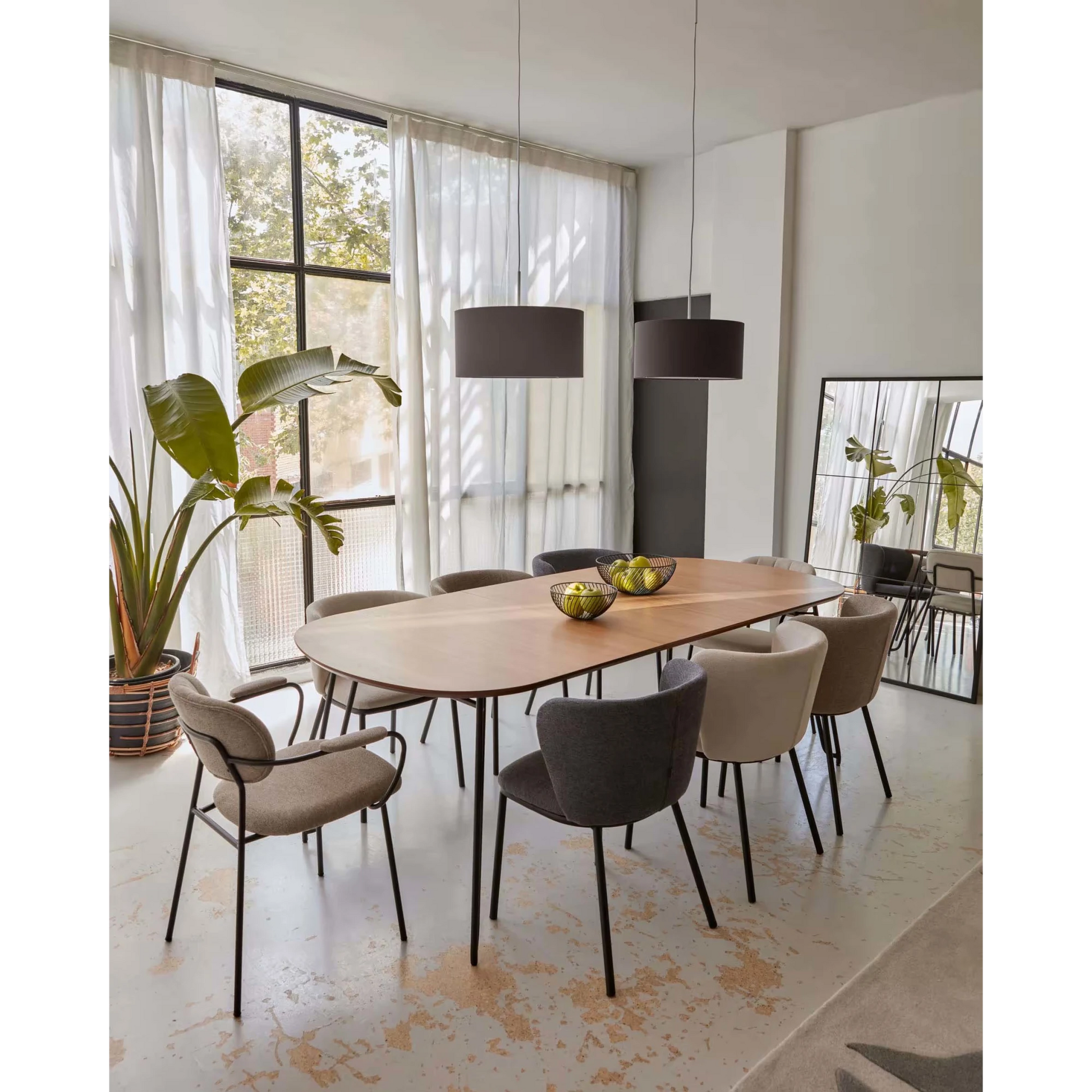Kave Home Ciselia Chenille Dining Chair, Brown