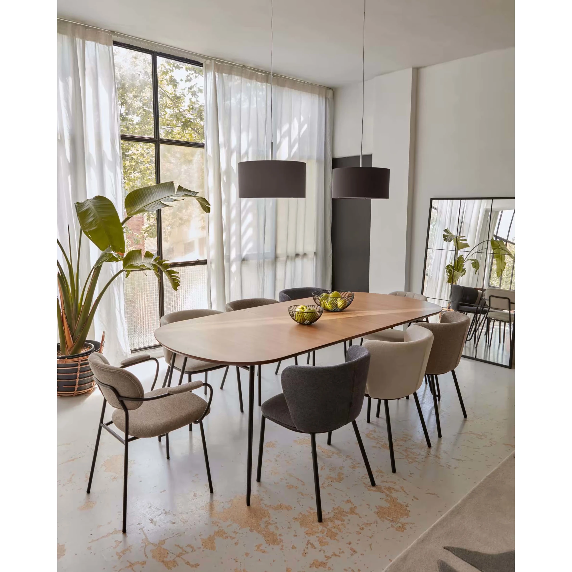 Kave Home Ciselia Chenille Dining Chair, Brown