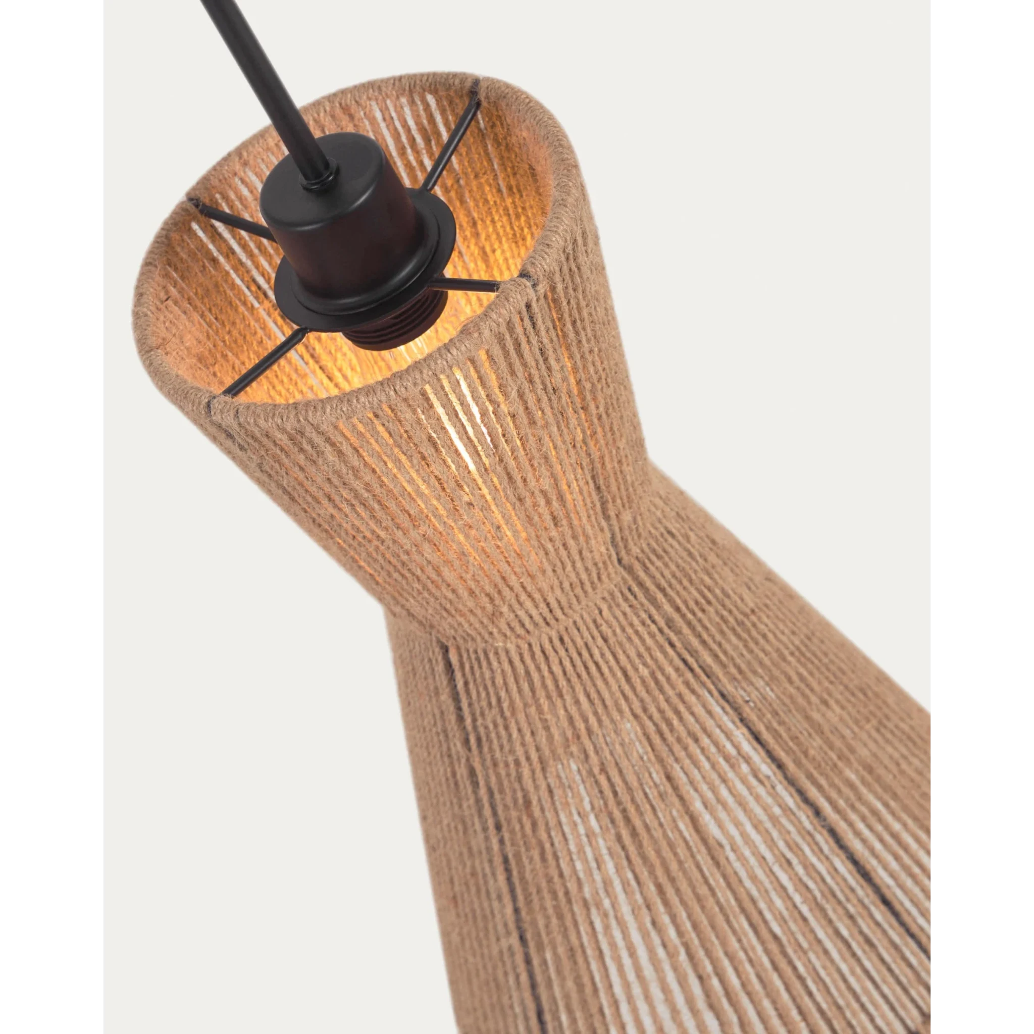 Kave Home Crista Jute Pendant Light Shade, 25x25x41cm