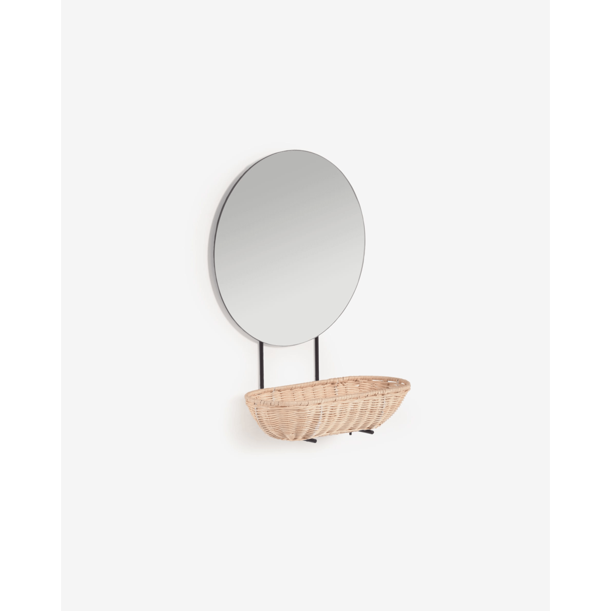 Kave Home Ebian Wall Mirror with Basket