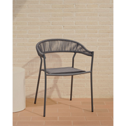 Kave Home Futadera Dining Chair, Grey, Set of 4