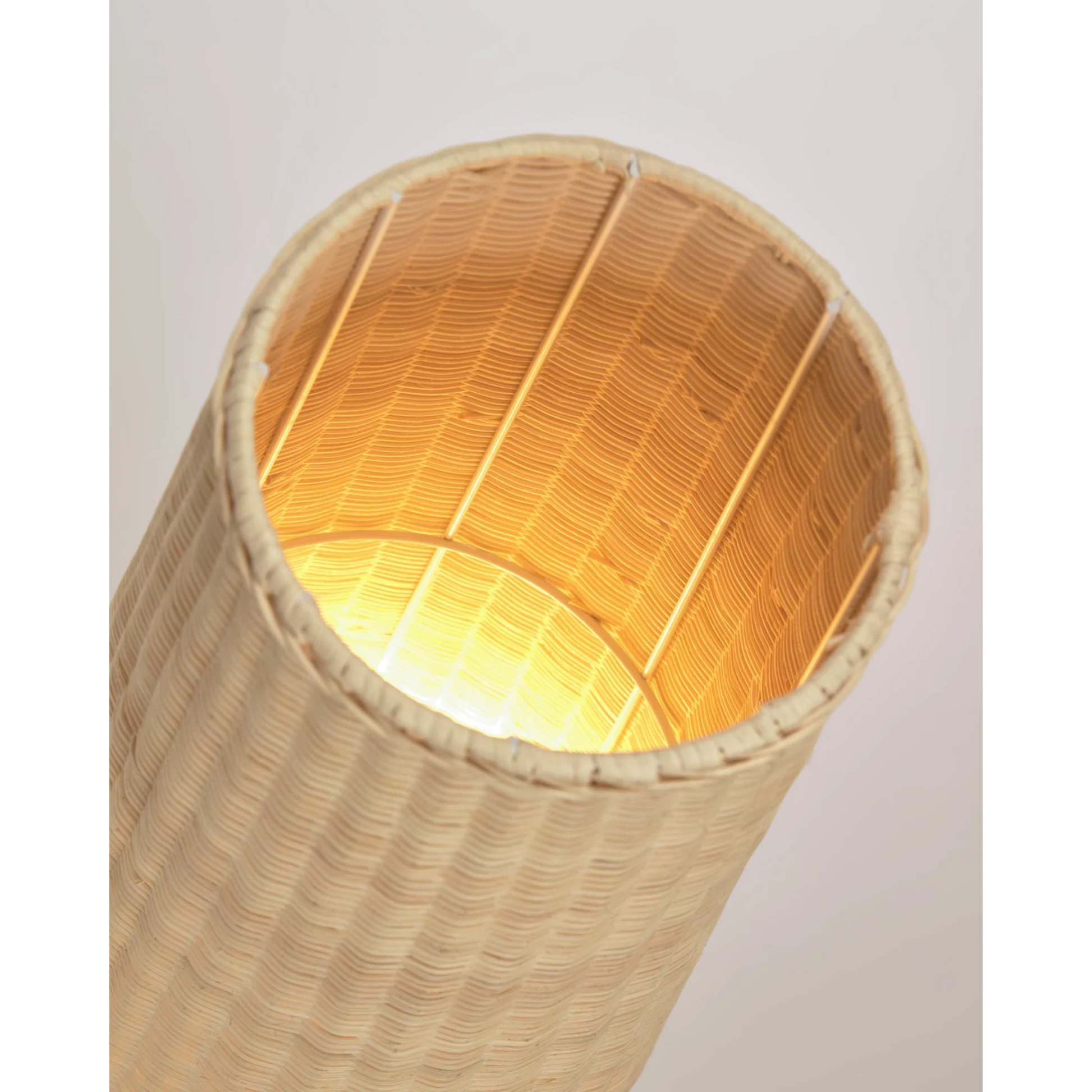 Kave Home Kamaria Rattan Floor Lamp, Tall