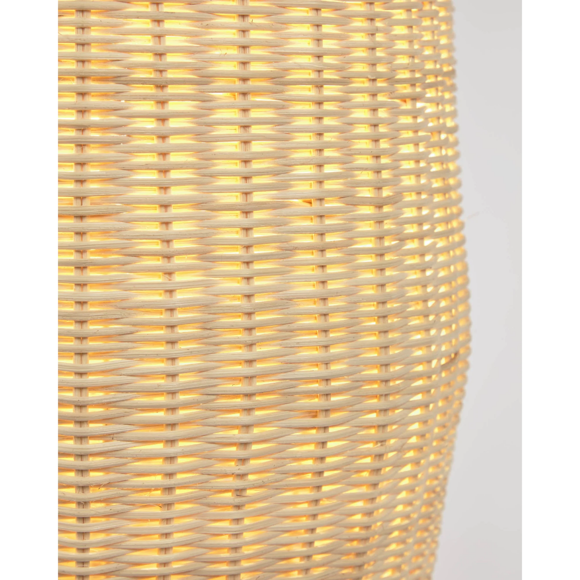 Kave Home Kamaria Rattan Floor Lamp, Tall