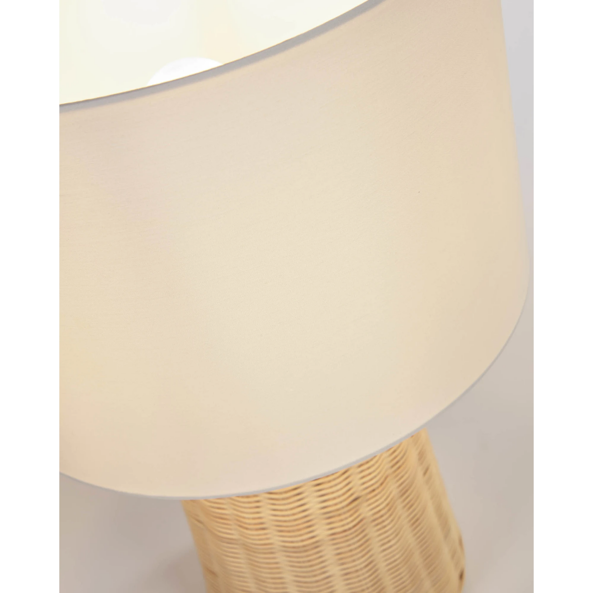 Kave Home Kimjit Table Lamp with Rattan Base