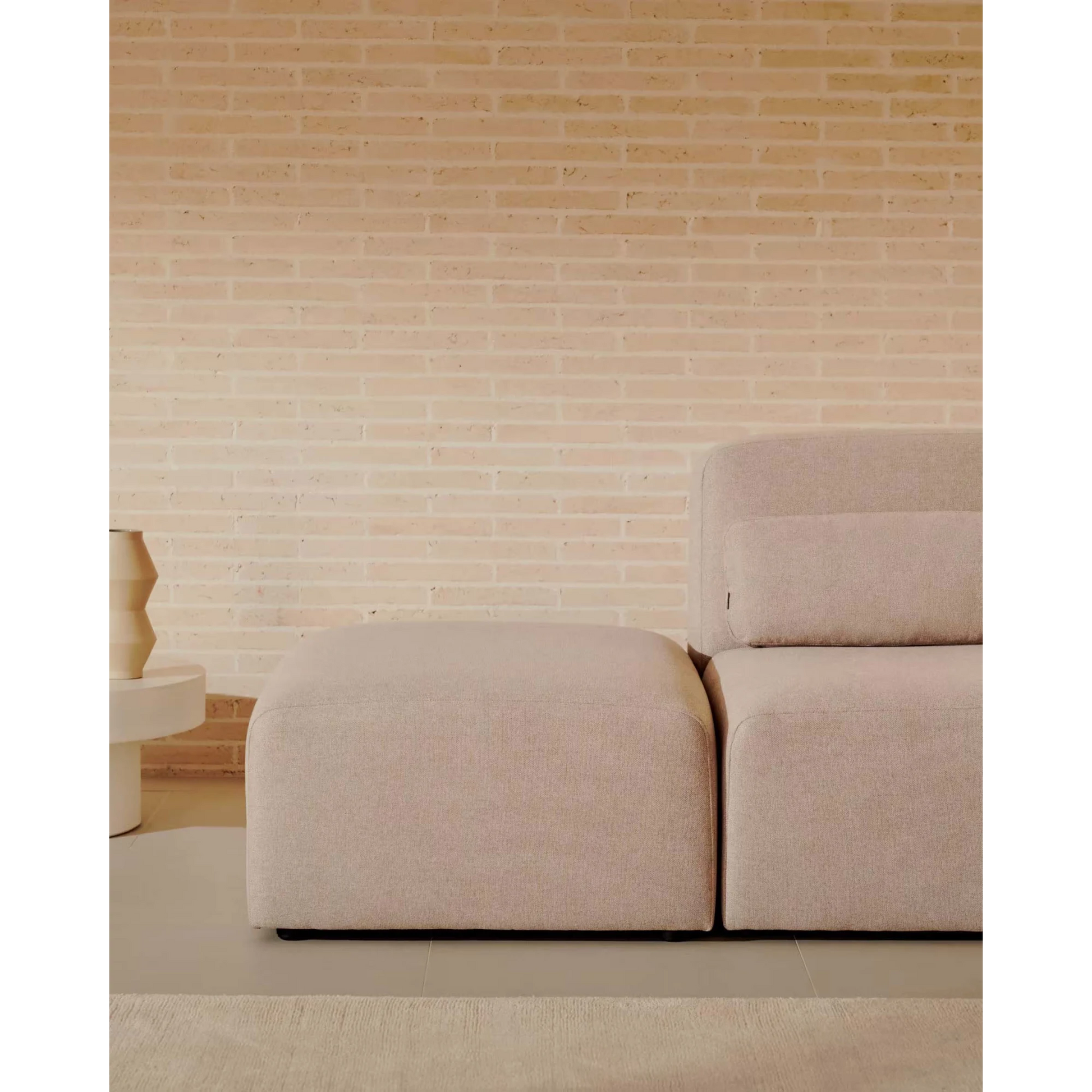 Kave Home Neom Ottoman, Beige, 89x75x40cm