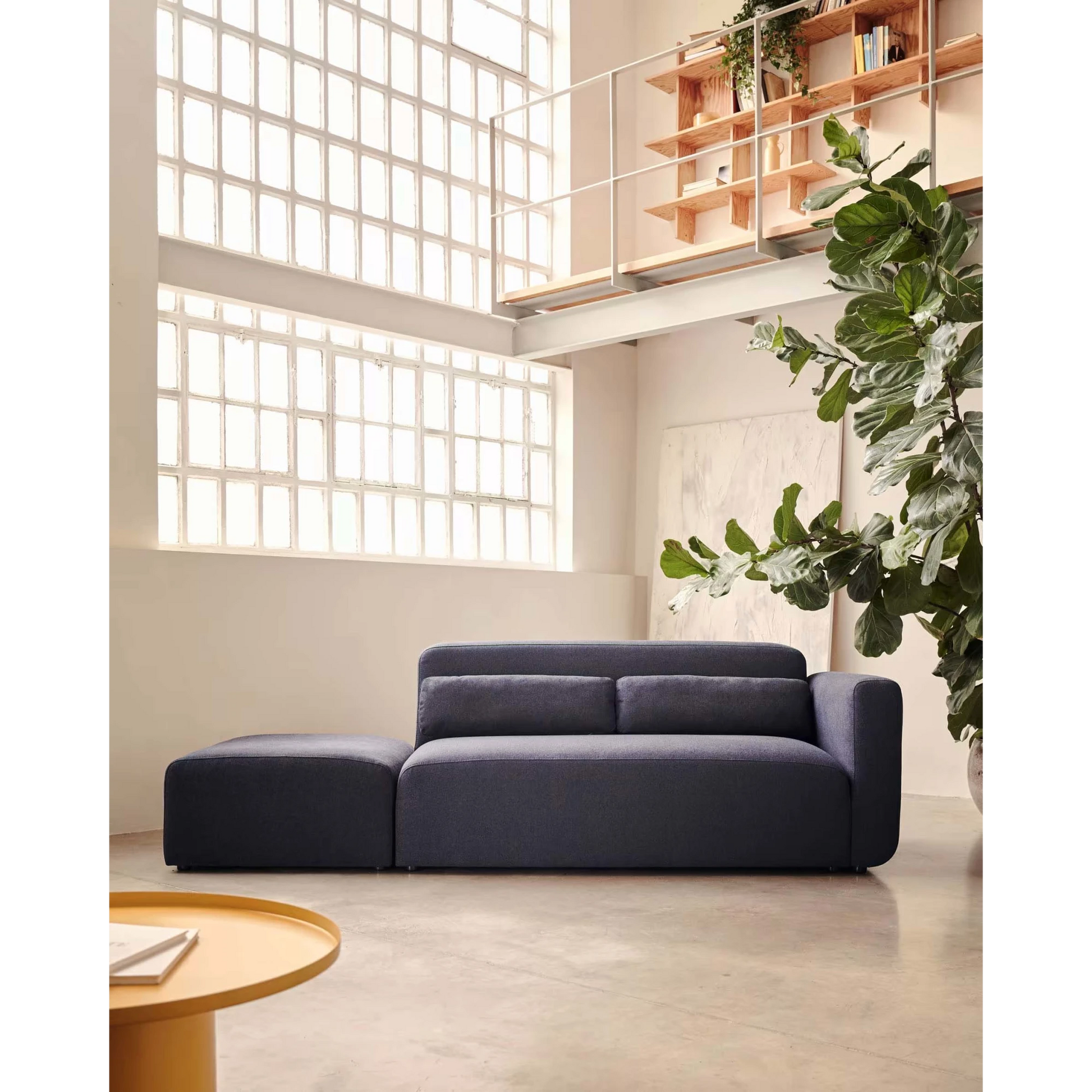 Kave Home Neom Ottoman, Blue, 89x75x40cm