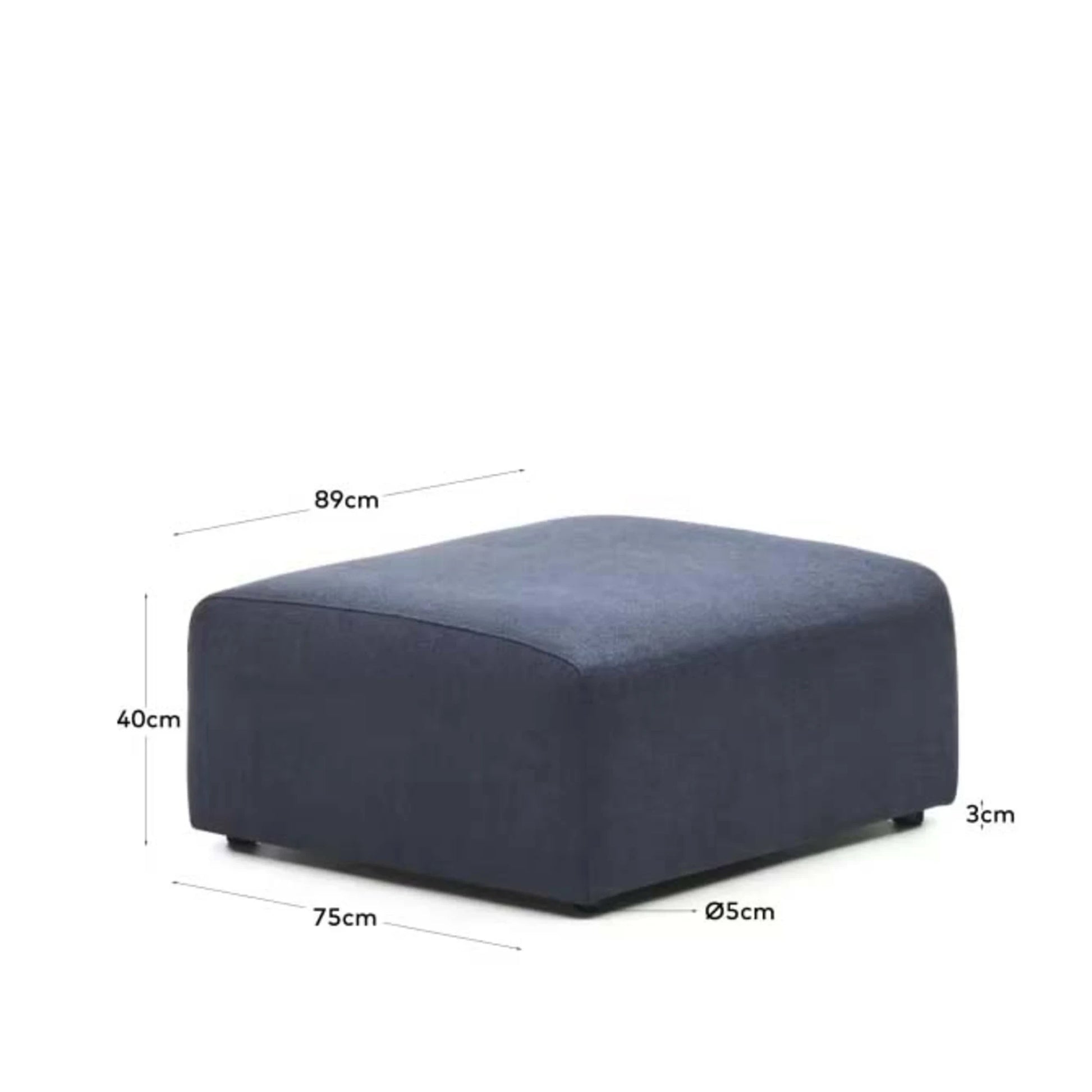 Kave Home Neom Ottoman, Blue, 89x75x40cm