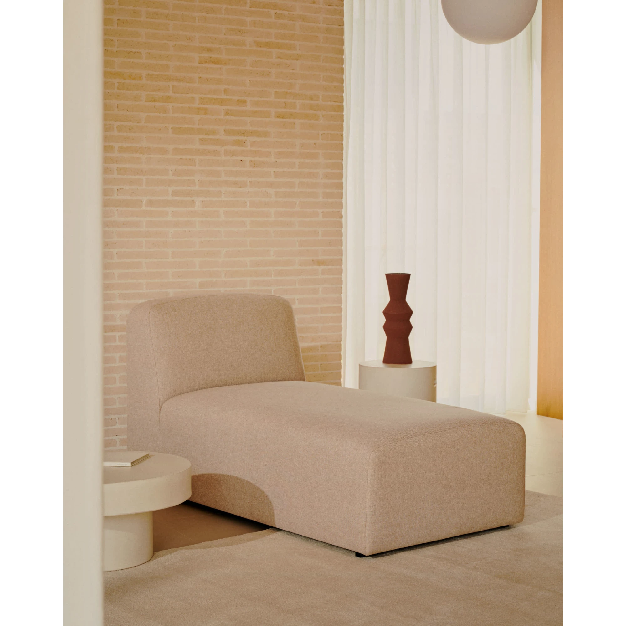 Kave Home Neom Modular Chaise Sofa, Beige