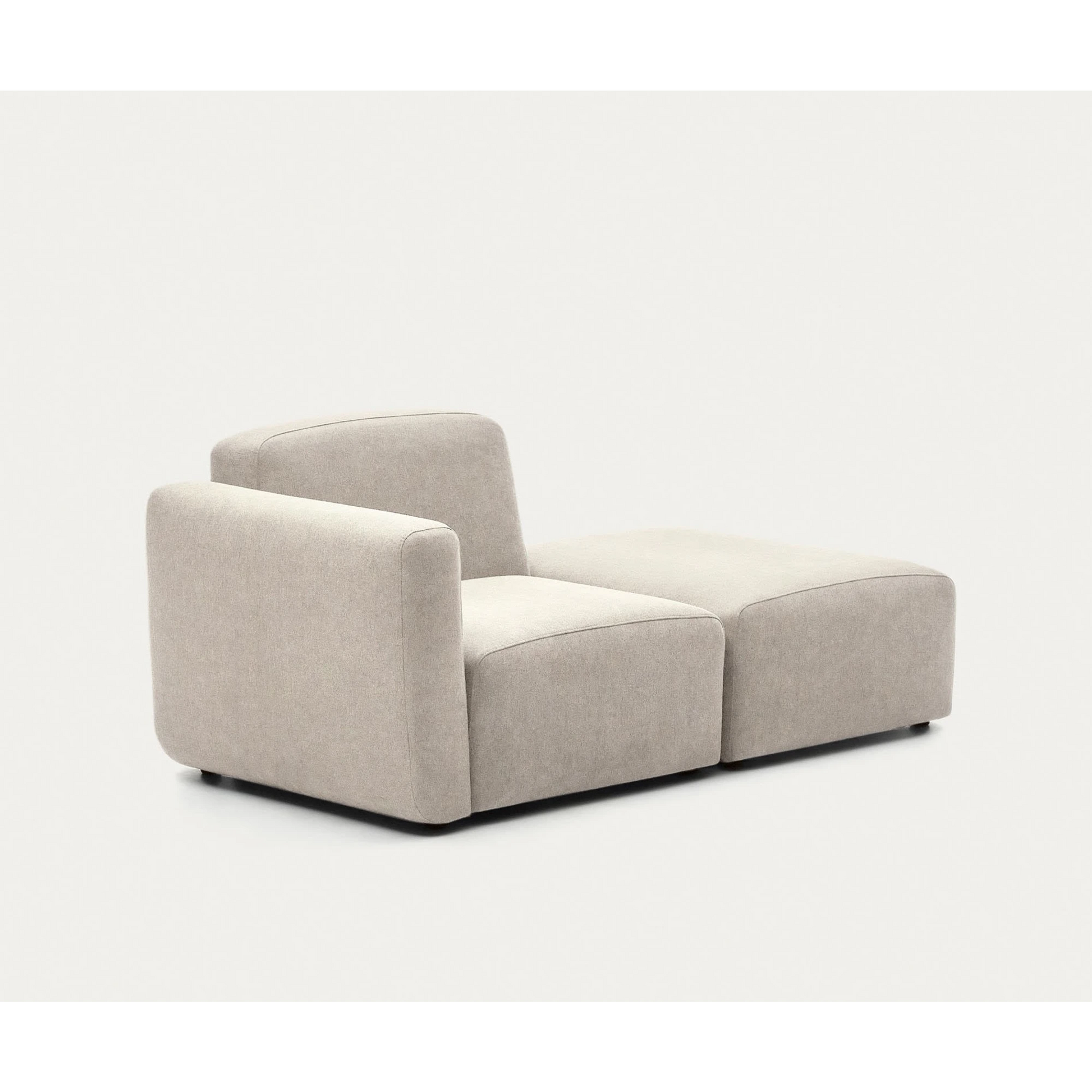Kave Home Neom Armchair with Ottoman, Beige