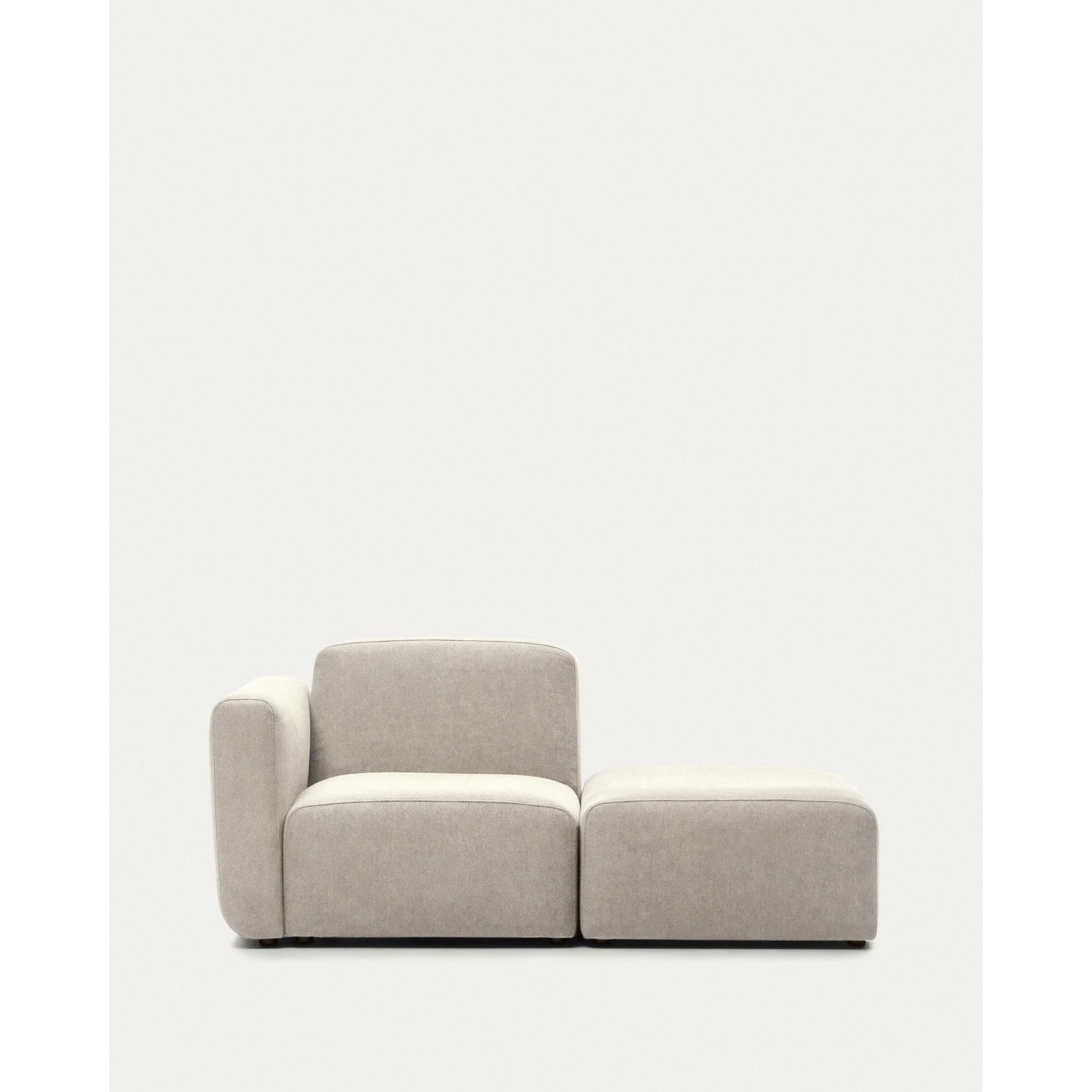 Kave Home Neom Armchair with Ottoman, Beige