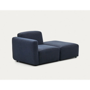 Kave Home Neom Armchair with Ottoman, Blue