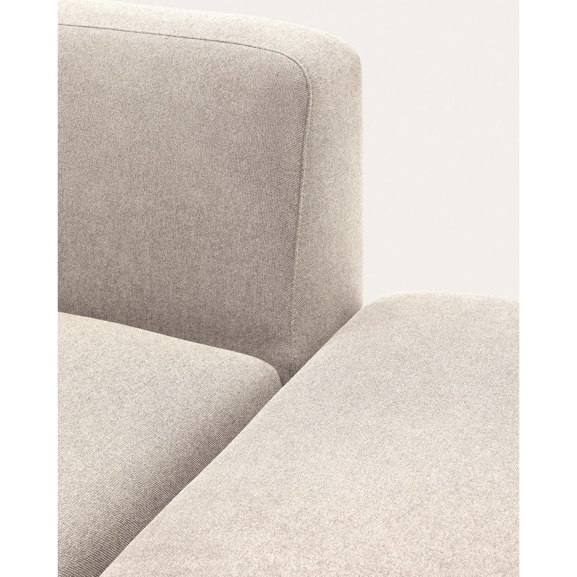 Kave Home Neom 2-Seat Modular Sofa with Ottoman, Beige