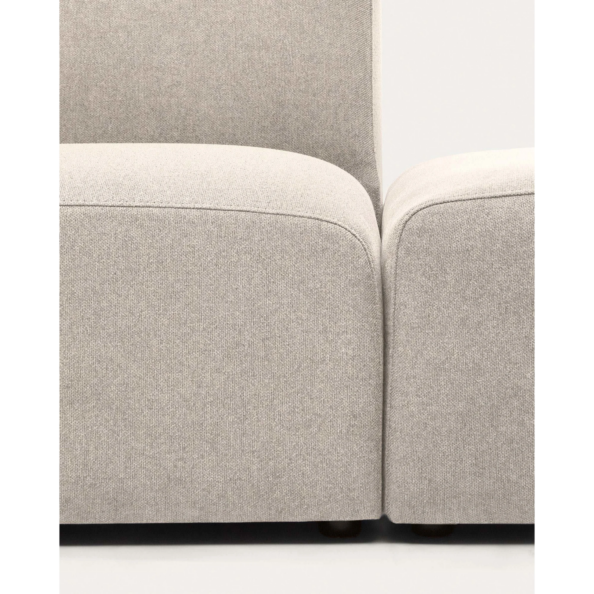 Kave Home Neom 2-Seat Modular Sofa with Ottoman, Beige