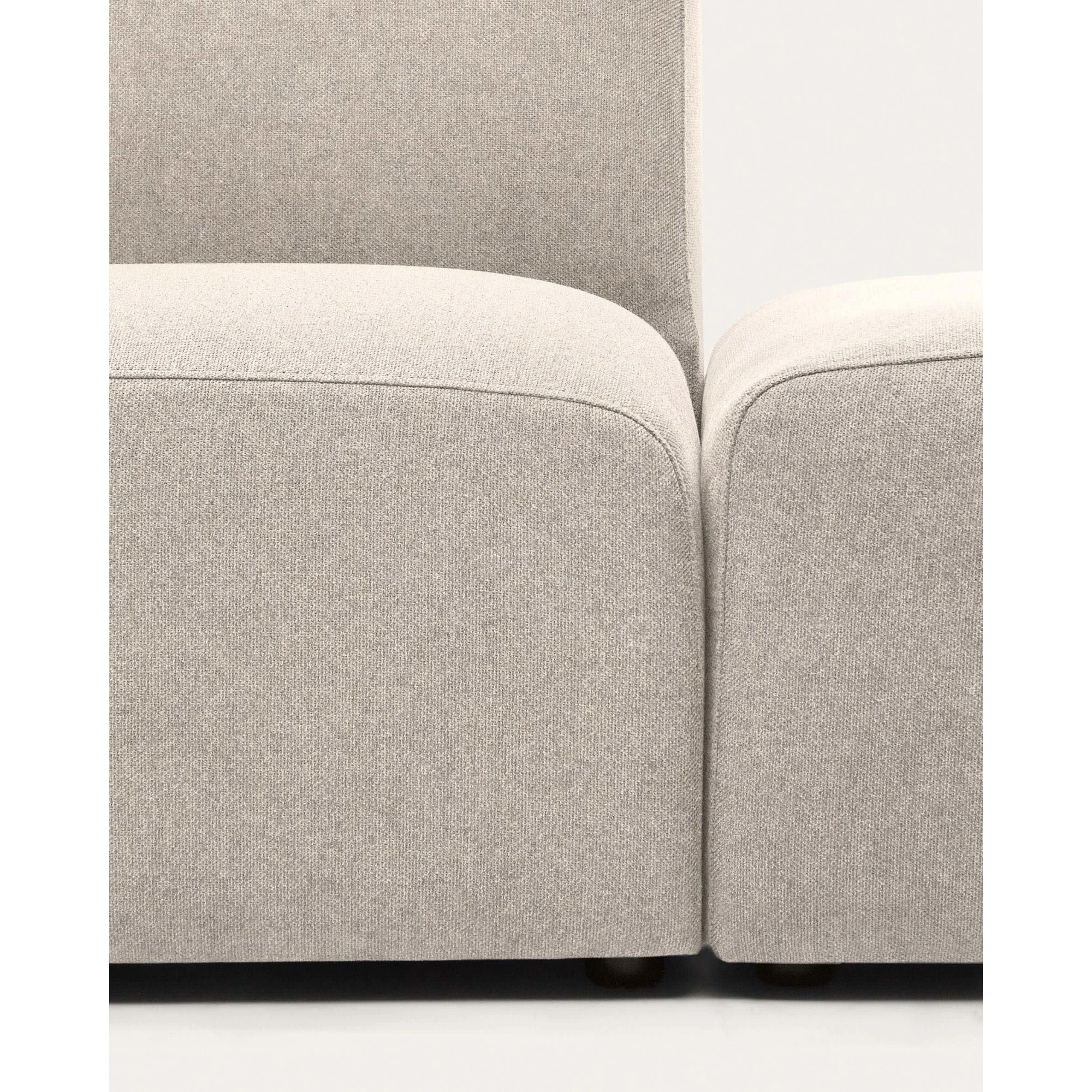 Kave Home Neom 2-Seat Modular Sofa with Ottoman, Beige