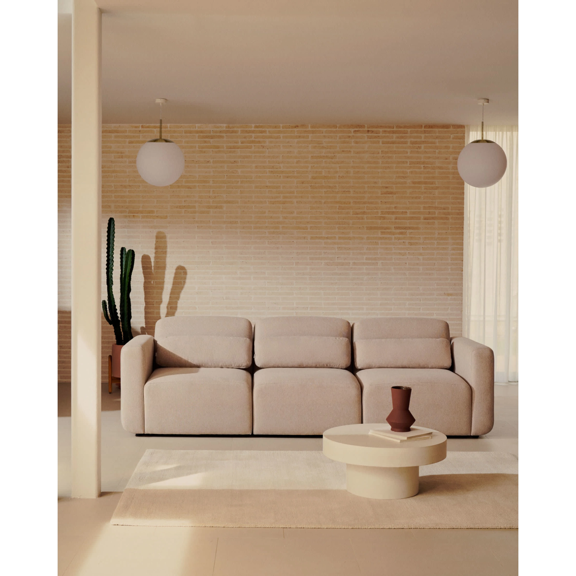 Kave Home Neom 3-Seat Modular Sofa, Beige