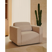 Kave Home Neom Armchair, 113cm, Beige