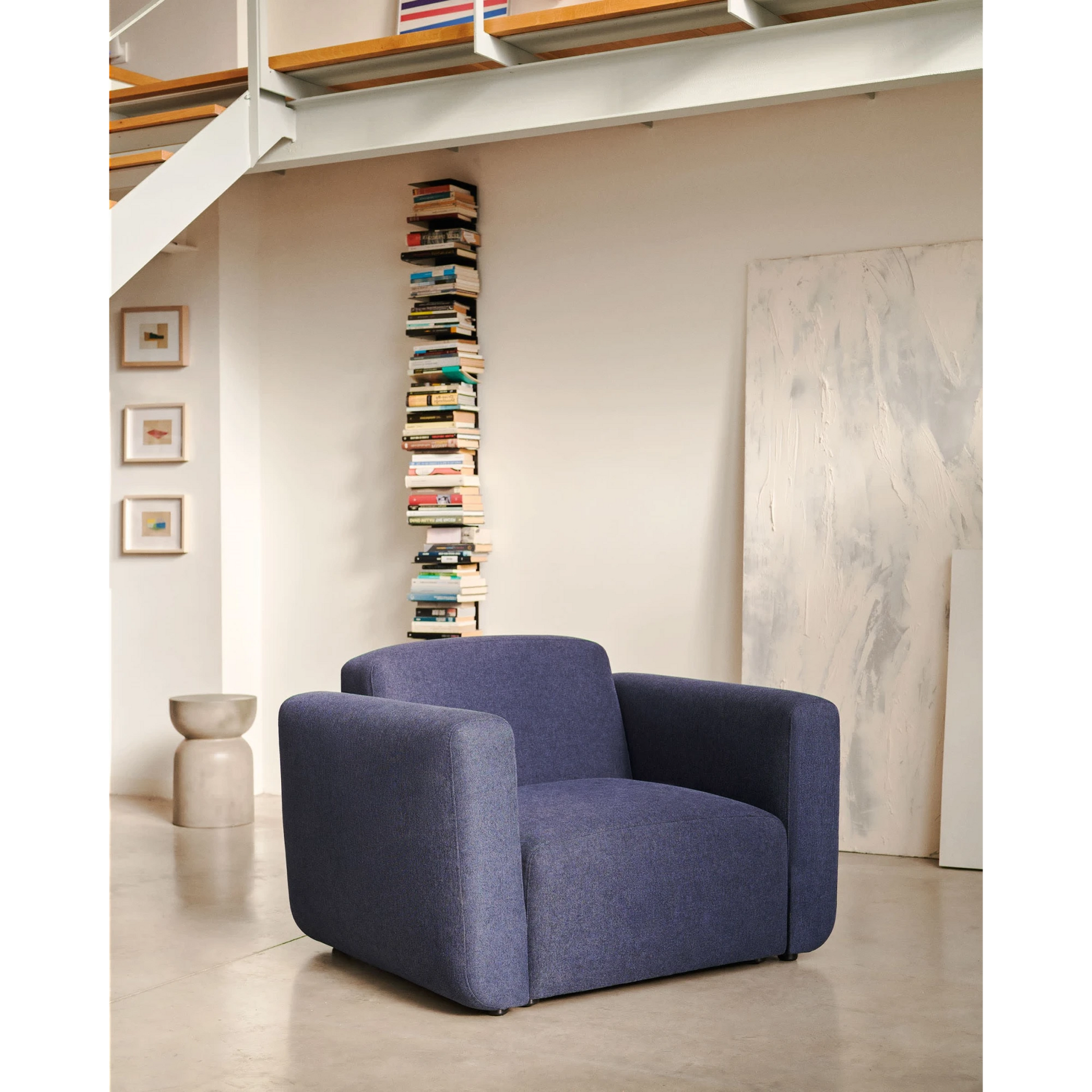 Kave Home Neom Armchair, 113cm, Blue