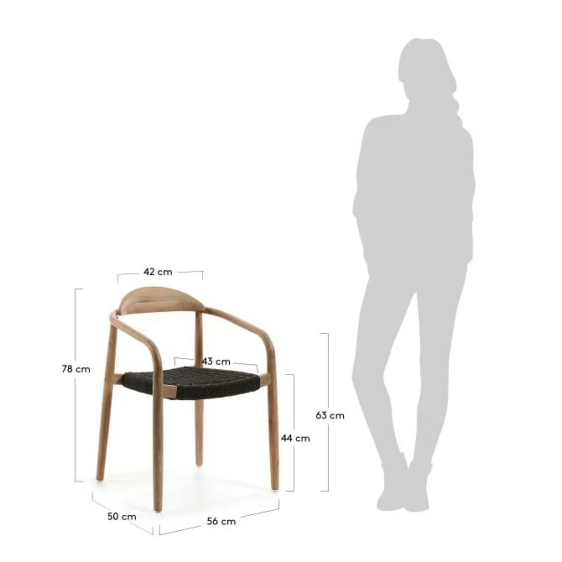Kave Home Nina Dining Chair, Black