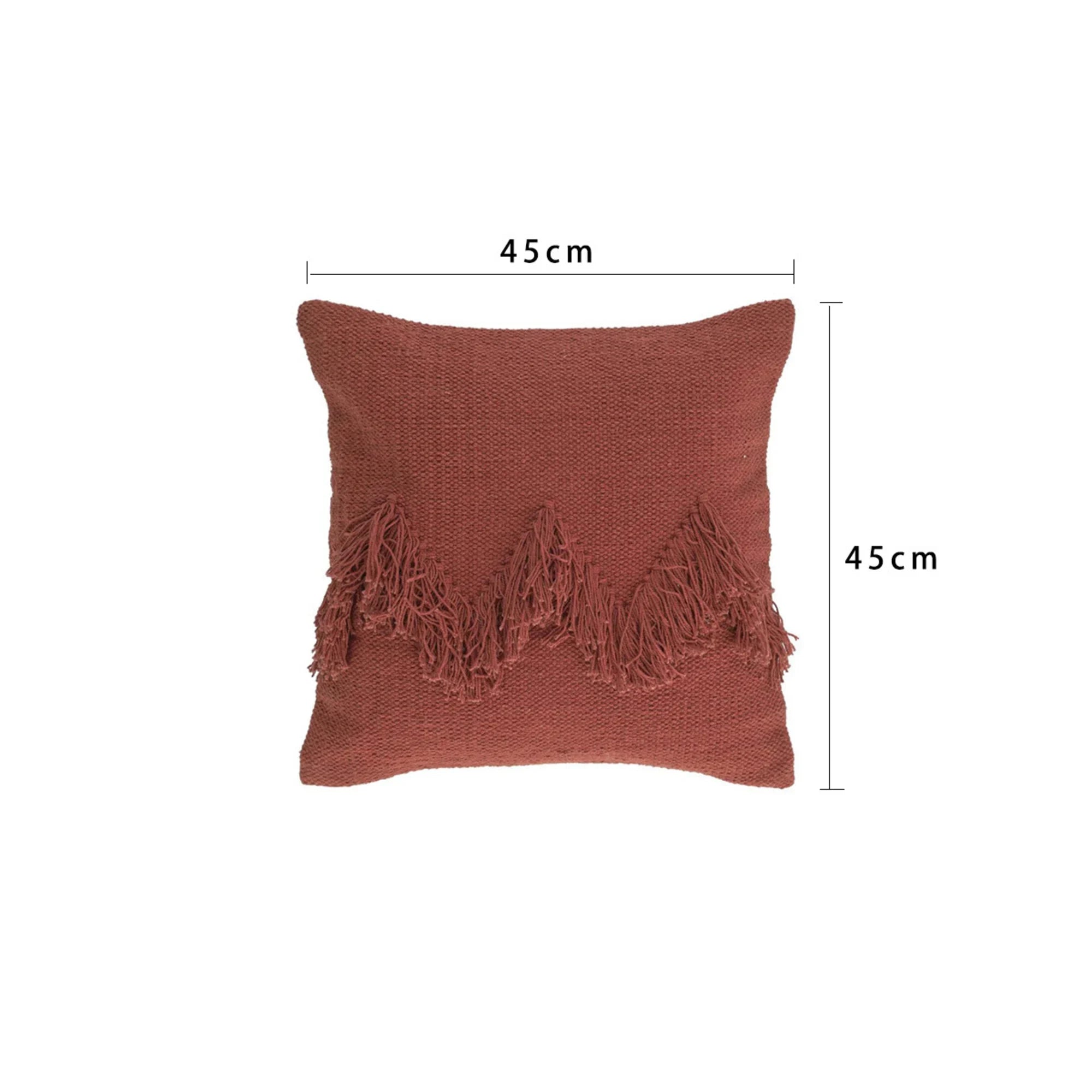Kave Home Paulin Cushion with Inner, 45x45cm, Maroon