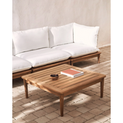 Kave Home Portitxol Solid Teak Wood Coffee Table