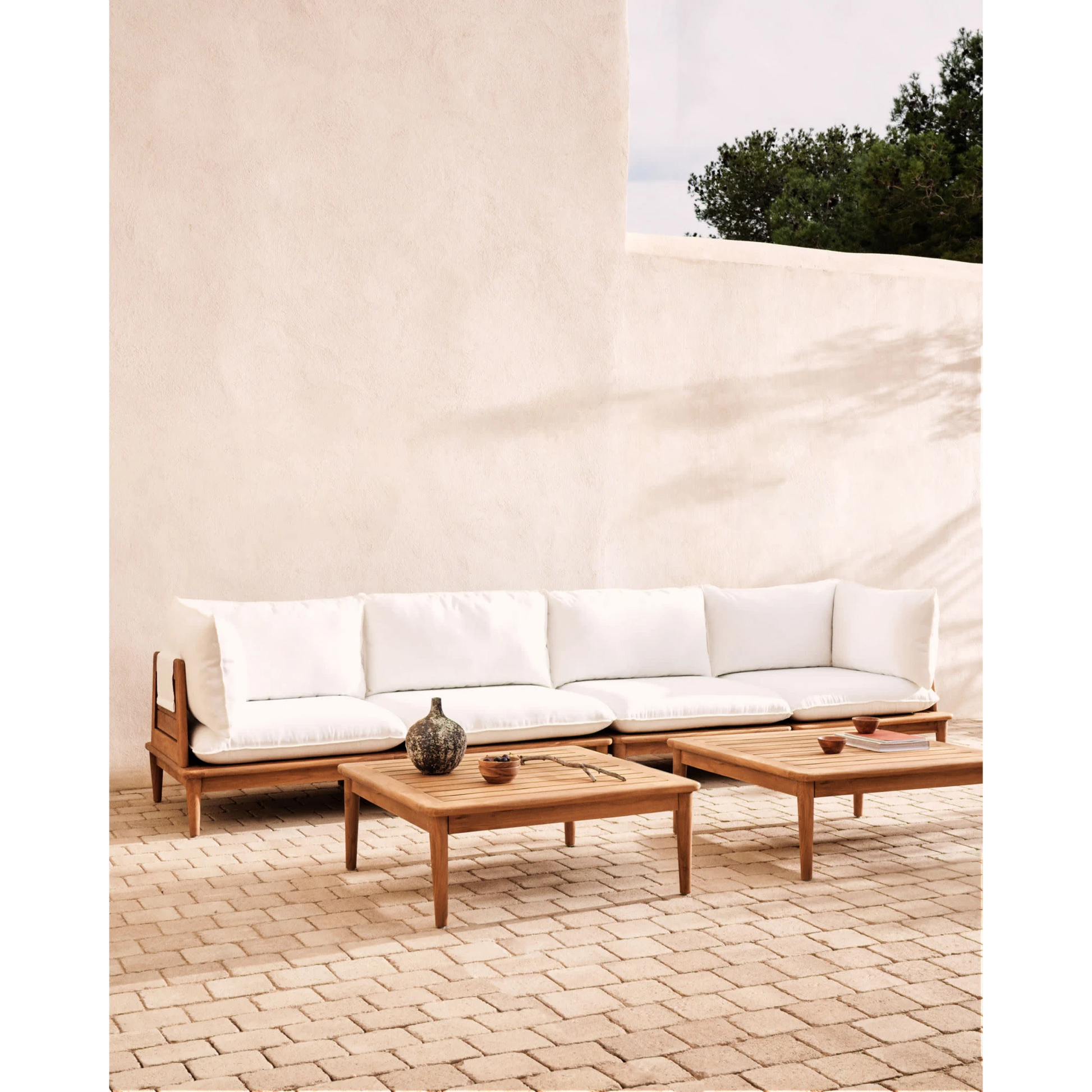 Kave Home Portitxol Solid Teak Wood Coffee Table