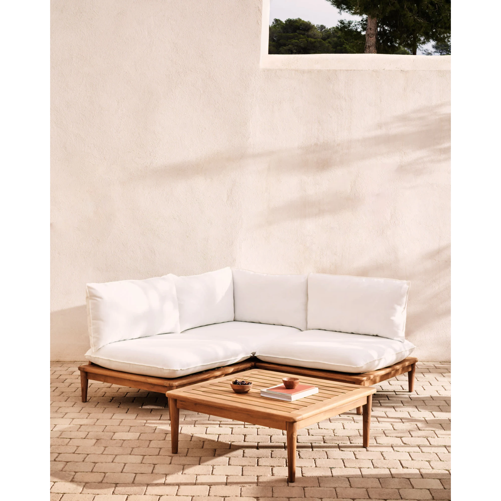 Kave Home Portitxol Solid Teak Wood Coffee Table