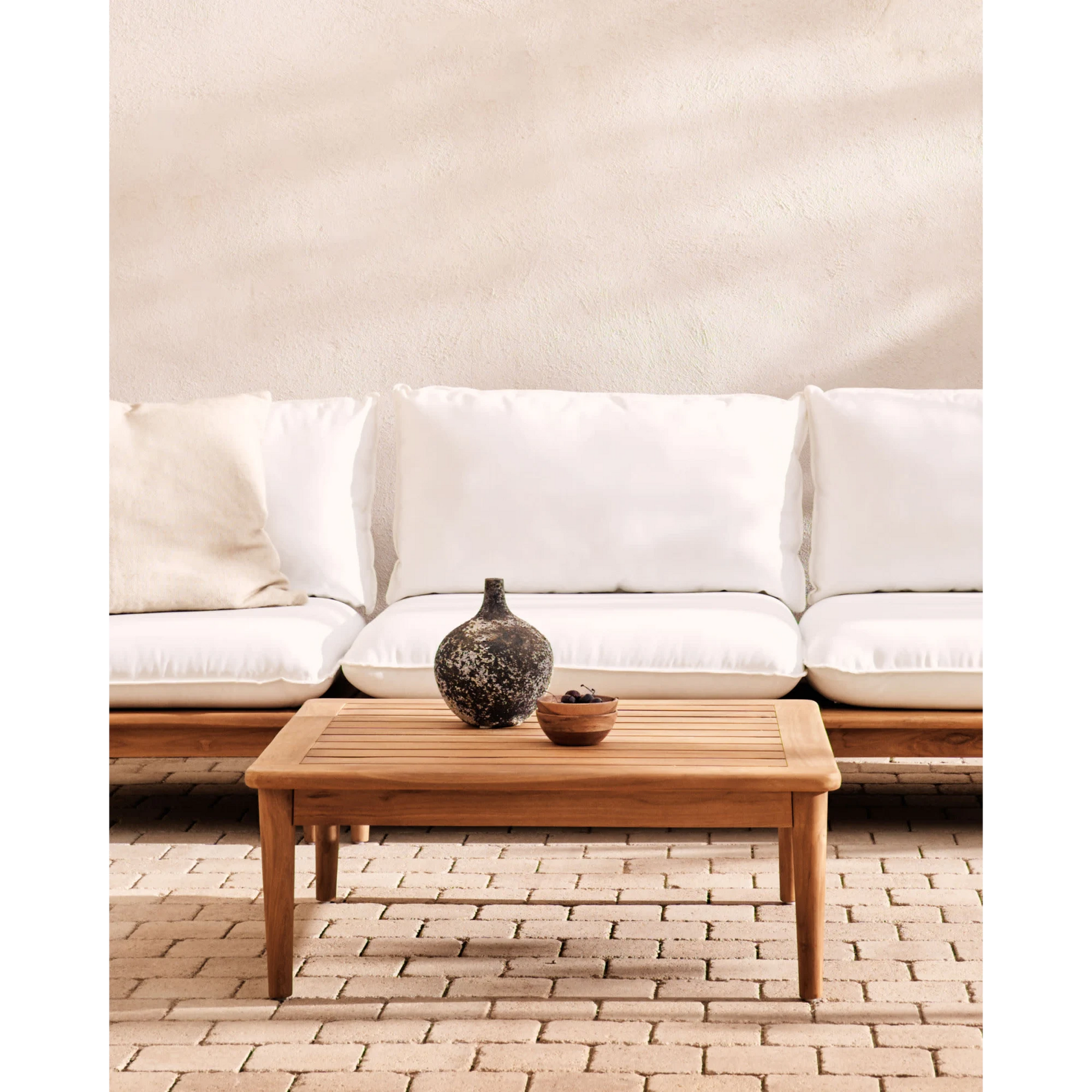 Kave Home Portitxol Solid Teak Wood Coffee Table