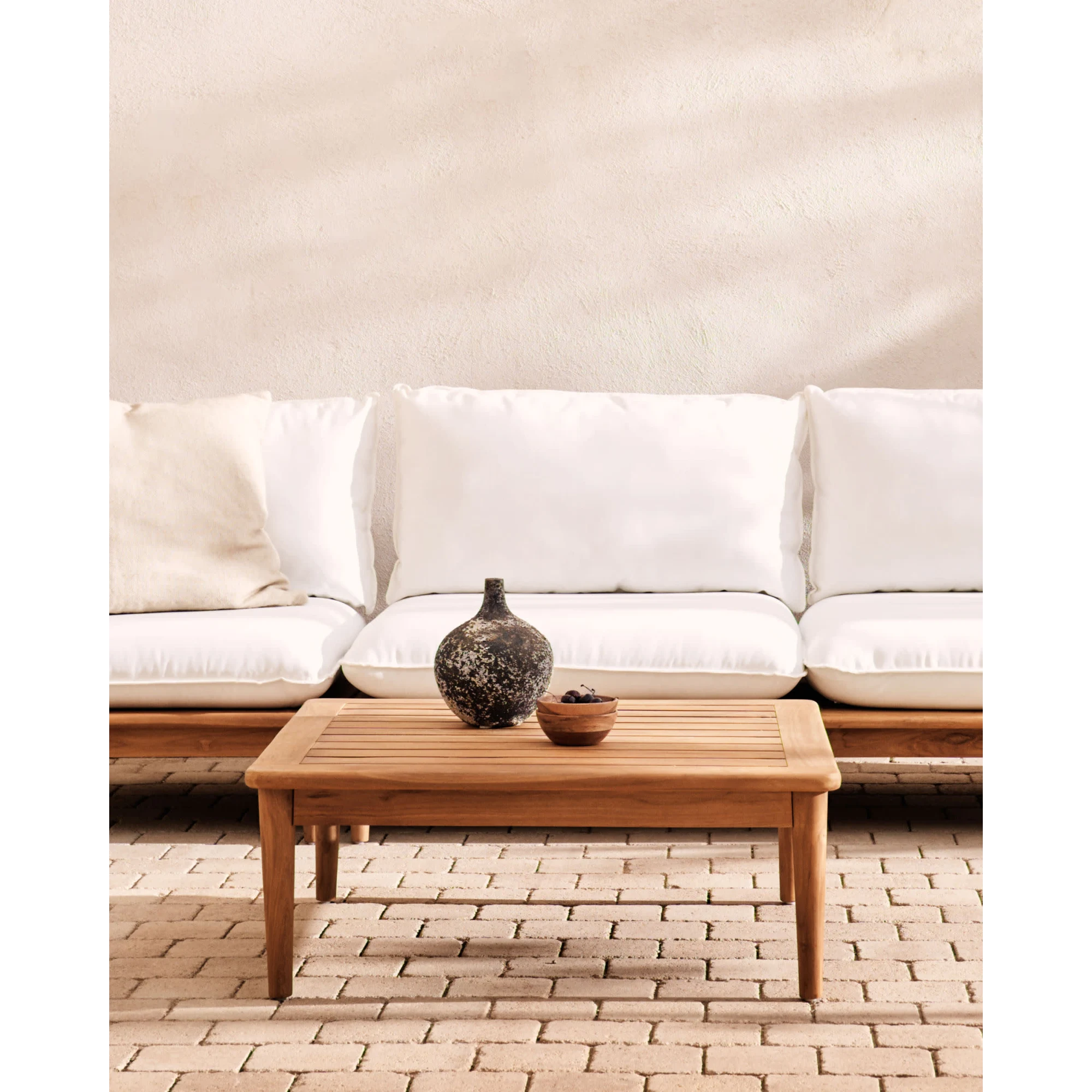 Kave Home Portitxol Solid Teak Wood Coffee Table
