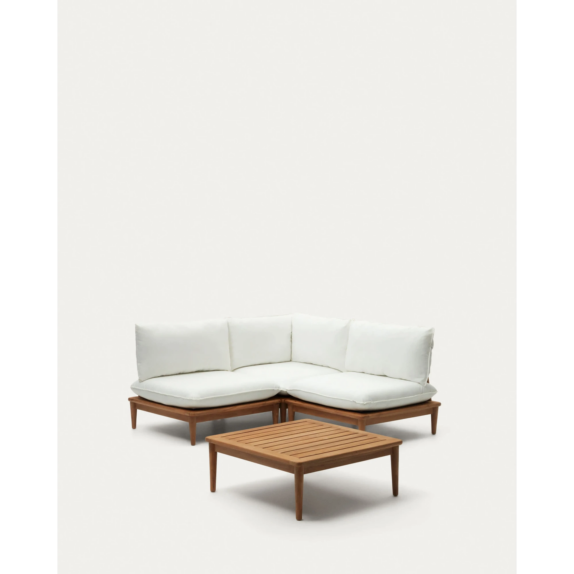 Kave Home Portitxol Corner Sofa + Coffee Table Set, 180x180cm