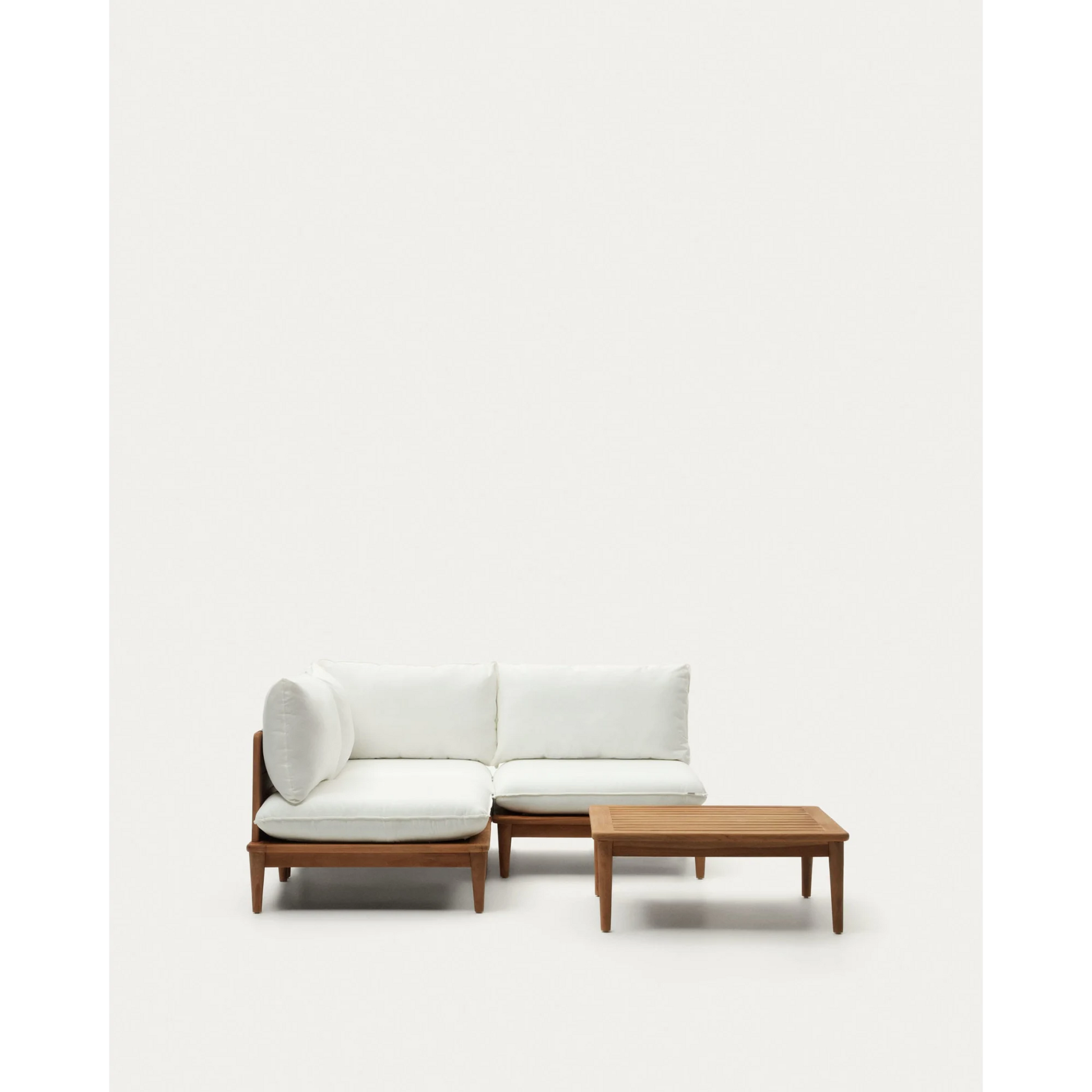 Kave Home Portitxol Corner Sofa + Coffee Table Set, 180x180cm