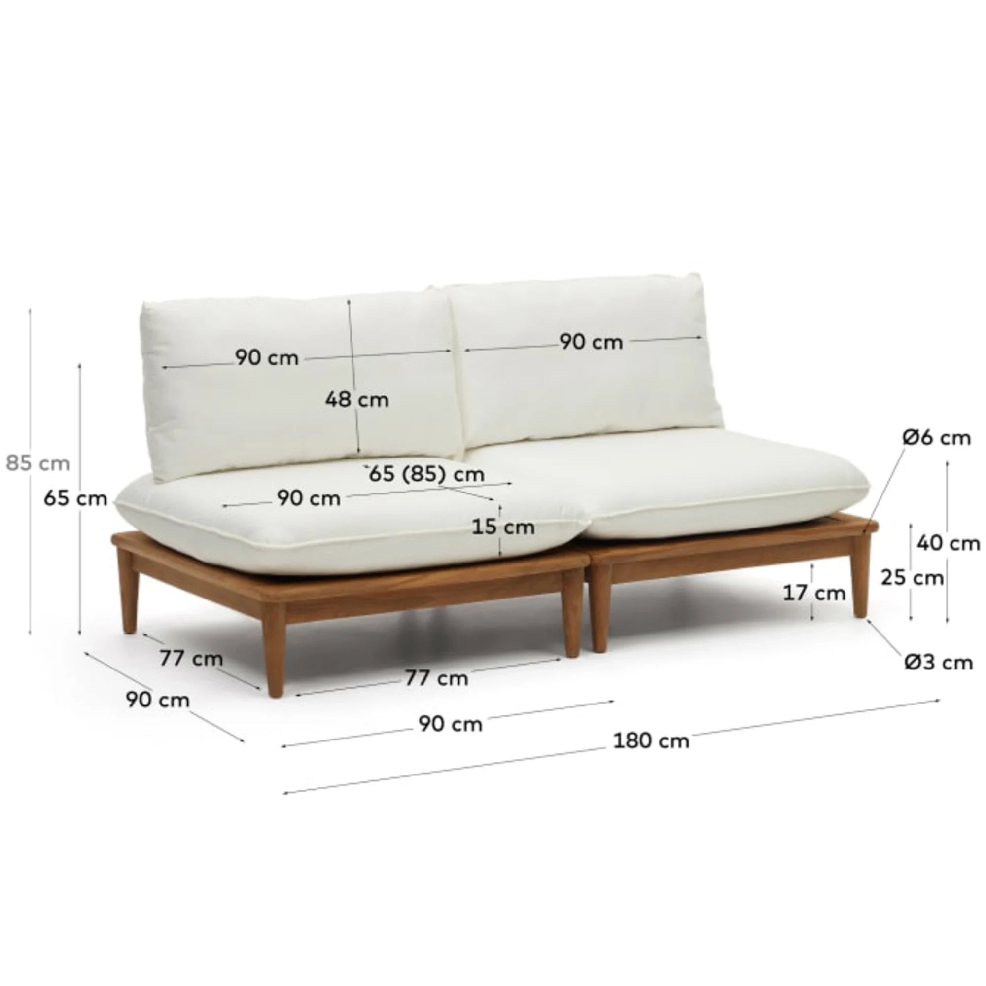 Kave Home Portitxol Modular Sofa with Cushions