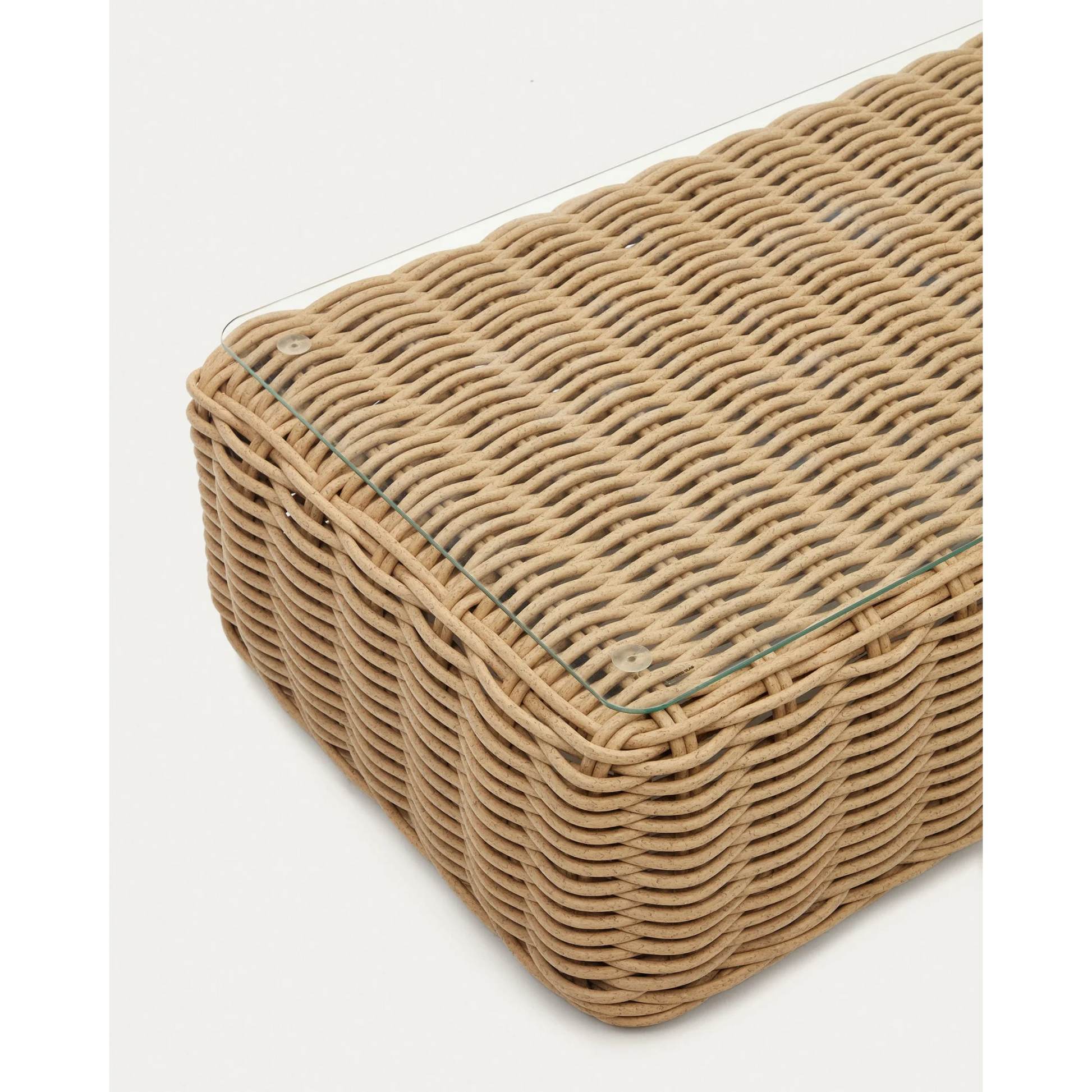 Kave Home Portlligat Faux Rattan Coffee Table