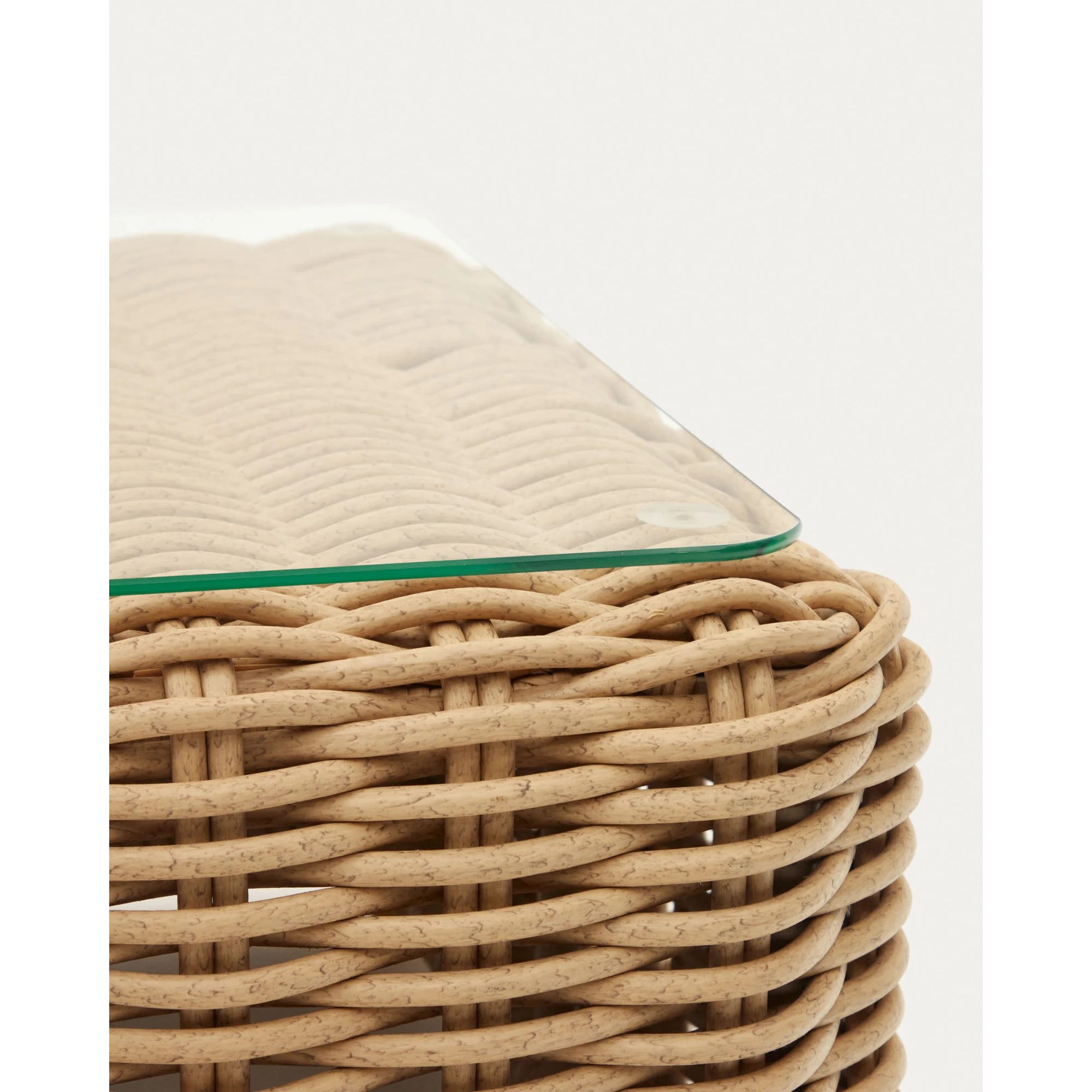 Kave Home Portlligat Faux Rattan Coffee Table