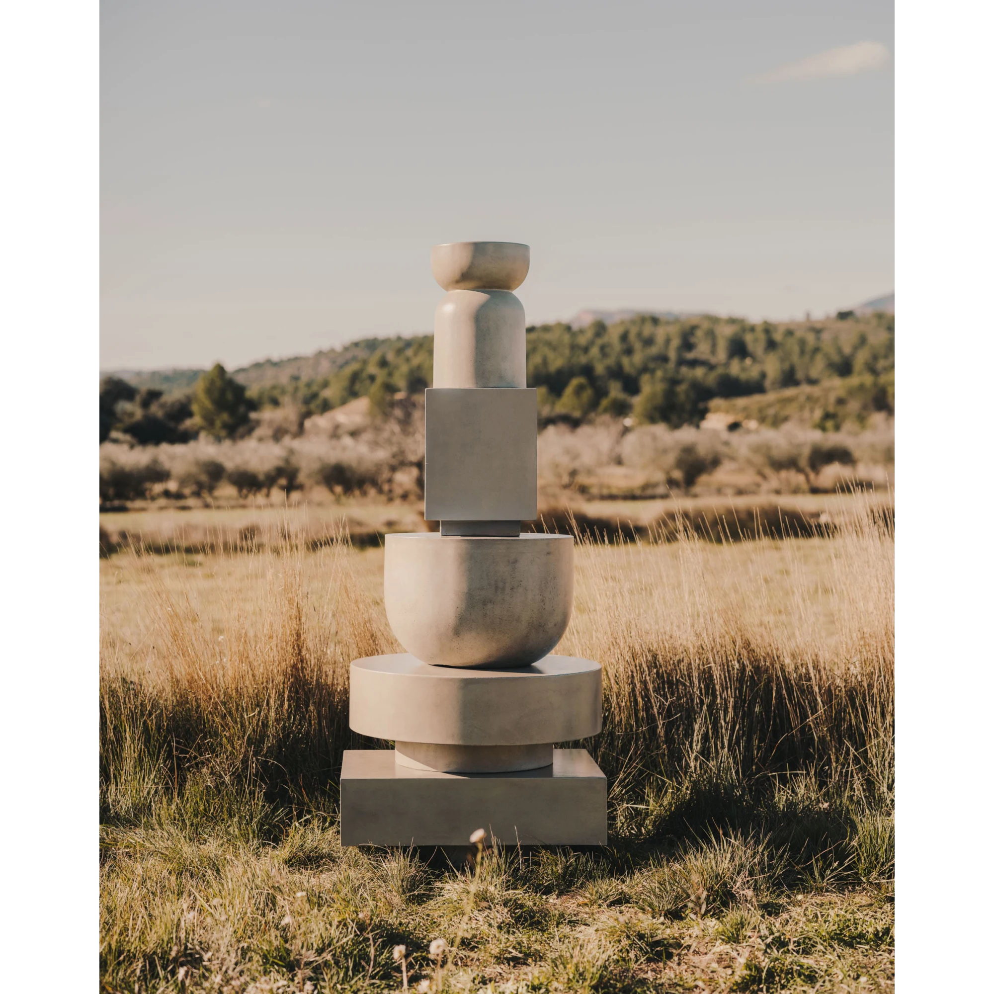 Kave Home Rustella Cement Side Table