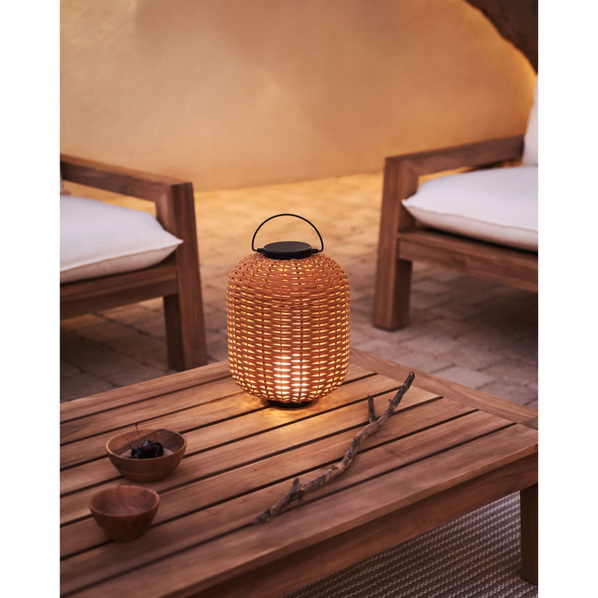 Kave Home Saranella Table Lamp, Small, Brown