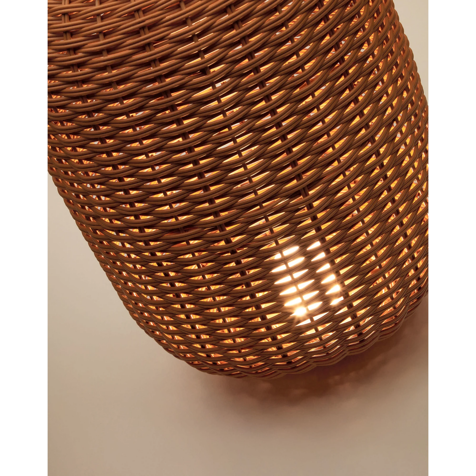 Kave Home Saranella Table Lamp, Large, Brown