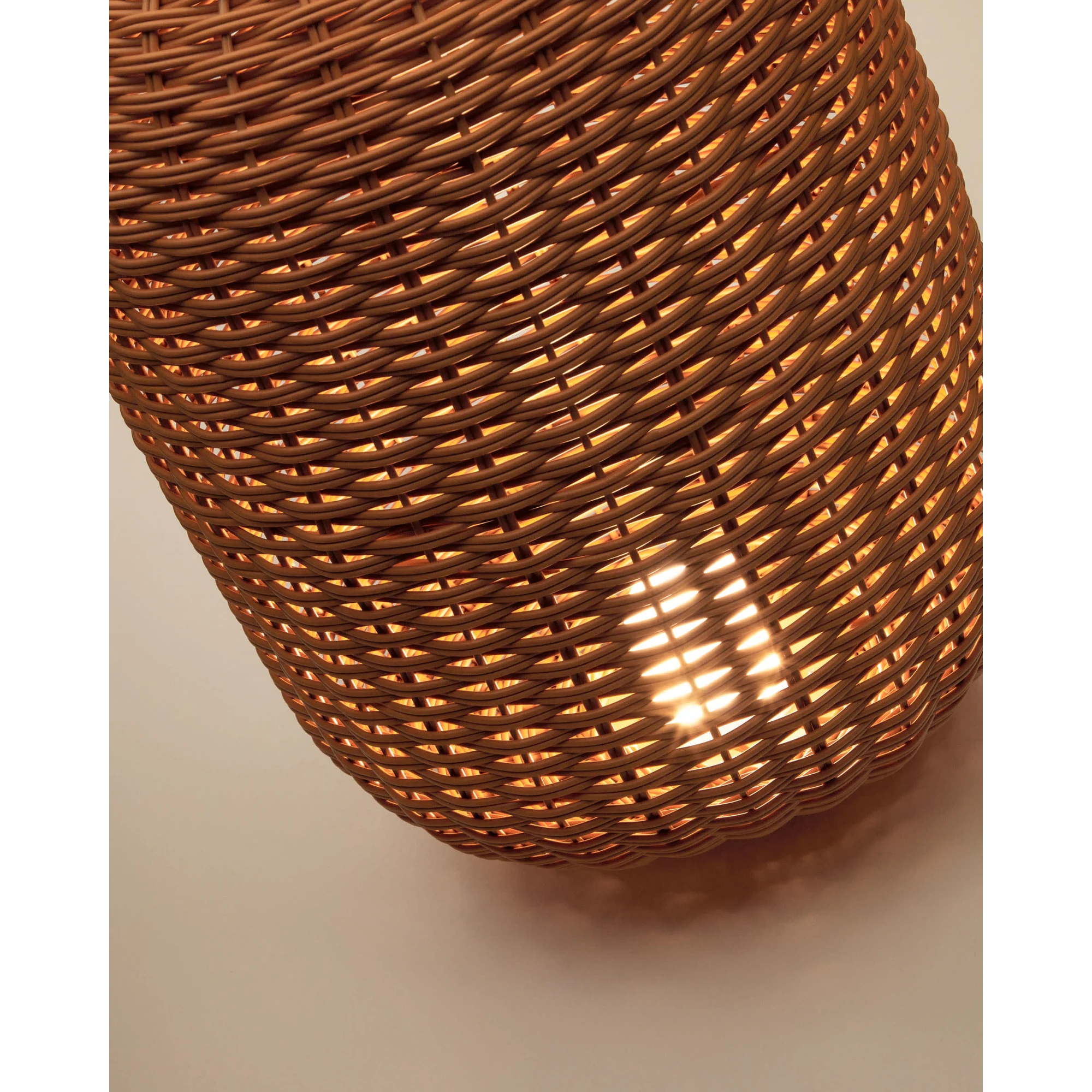 Kave Home Saranella Table Lamp, Large, Brown