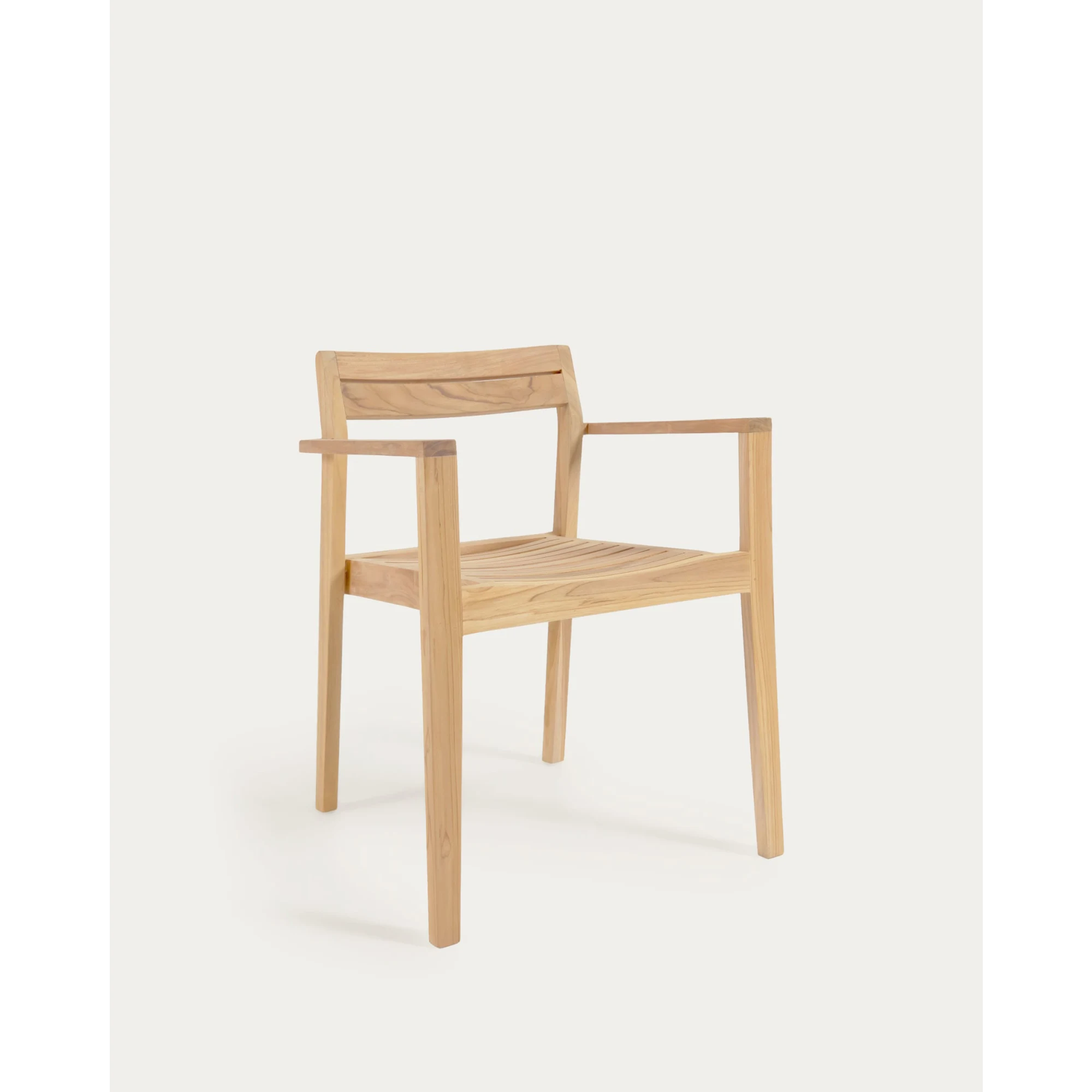 Kave Home Victoire Solid Teak Wood Dining Chair, Set of 4