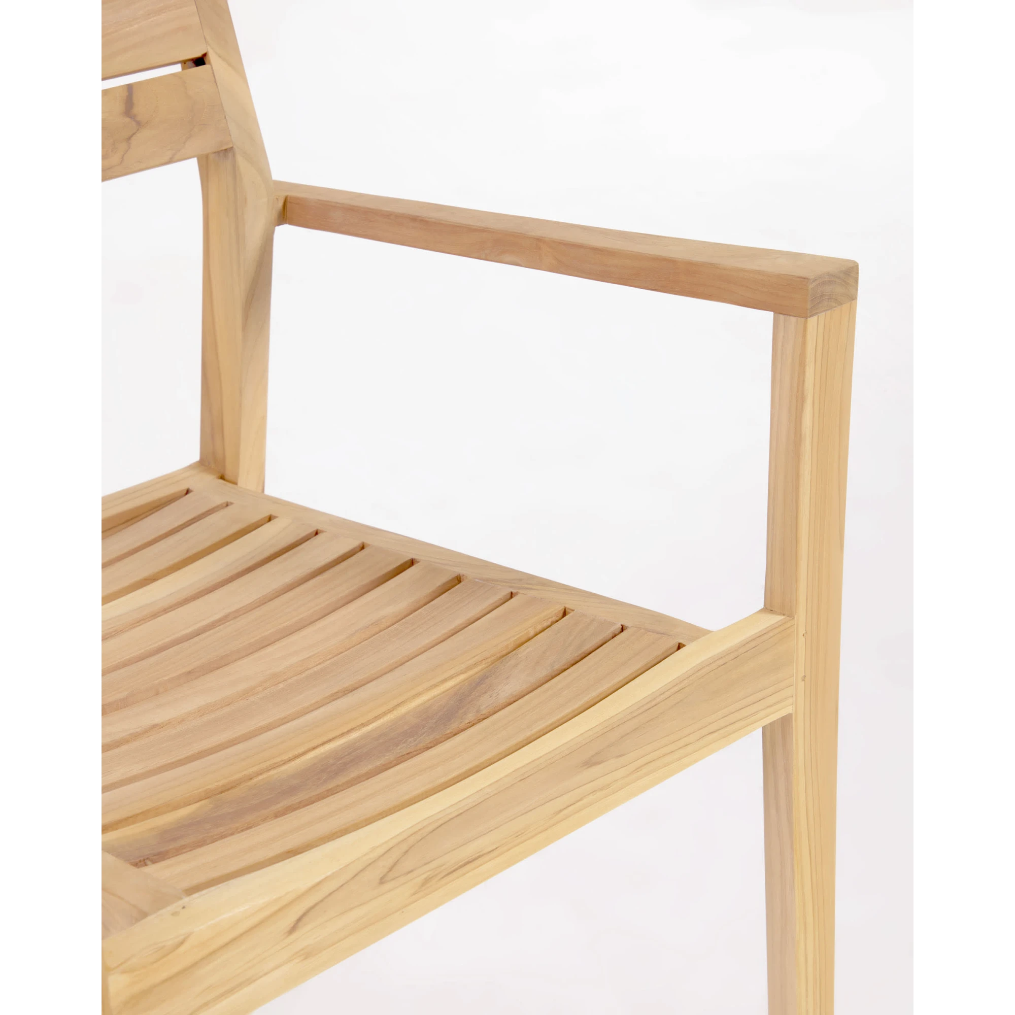 Kave Home Victoire Solid Teak Wood Dining Chair, Set of 4