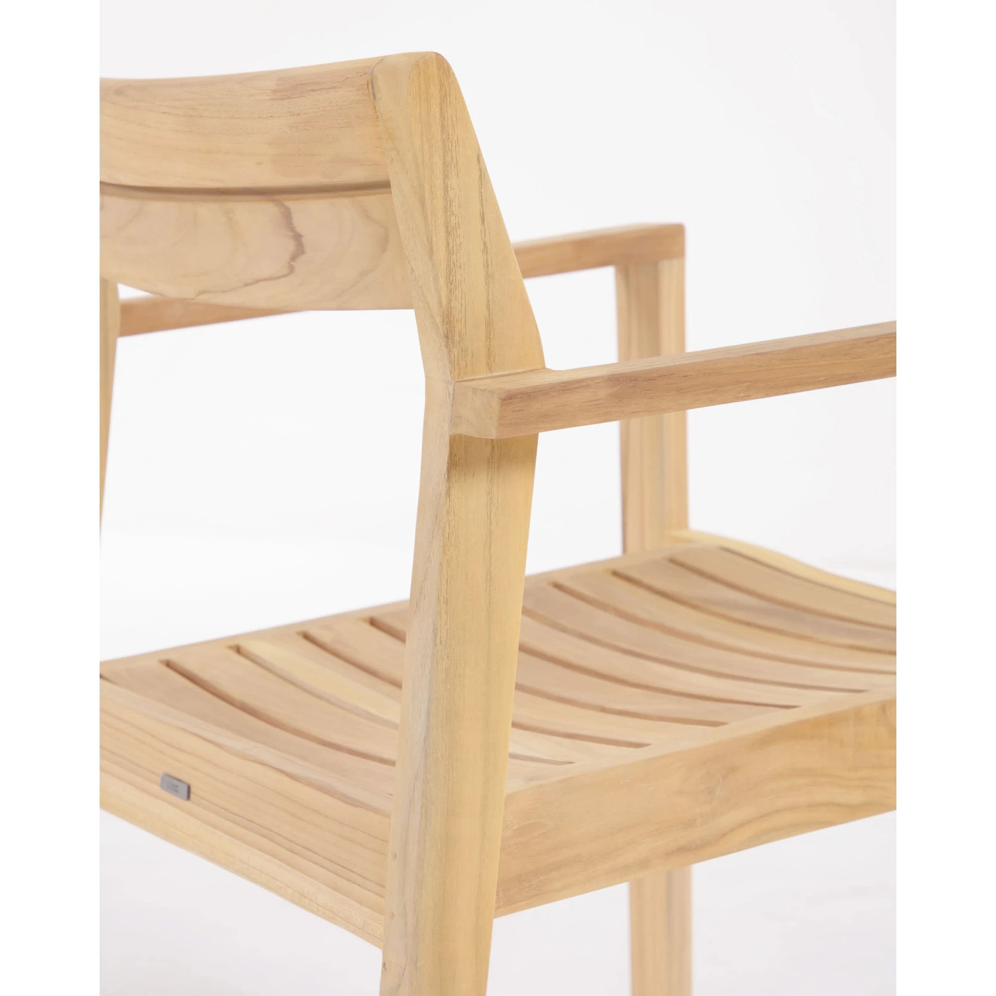Kave Home Victoire Solid Teak Wood Dining Chair, Set of 4