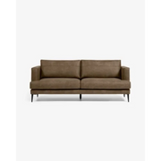 Kave Home Vinny 2 Seater Vegan Leather Sofa, Brown