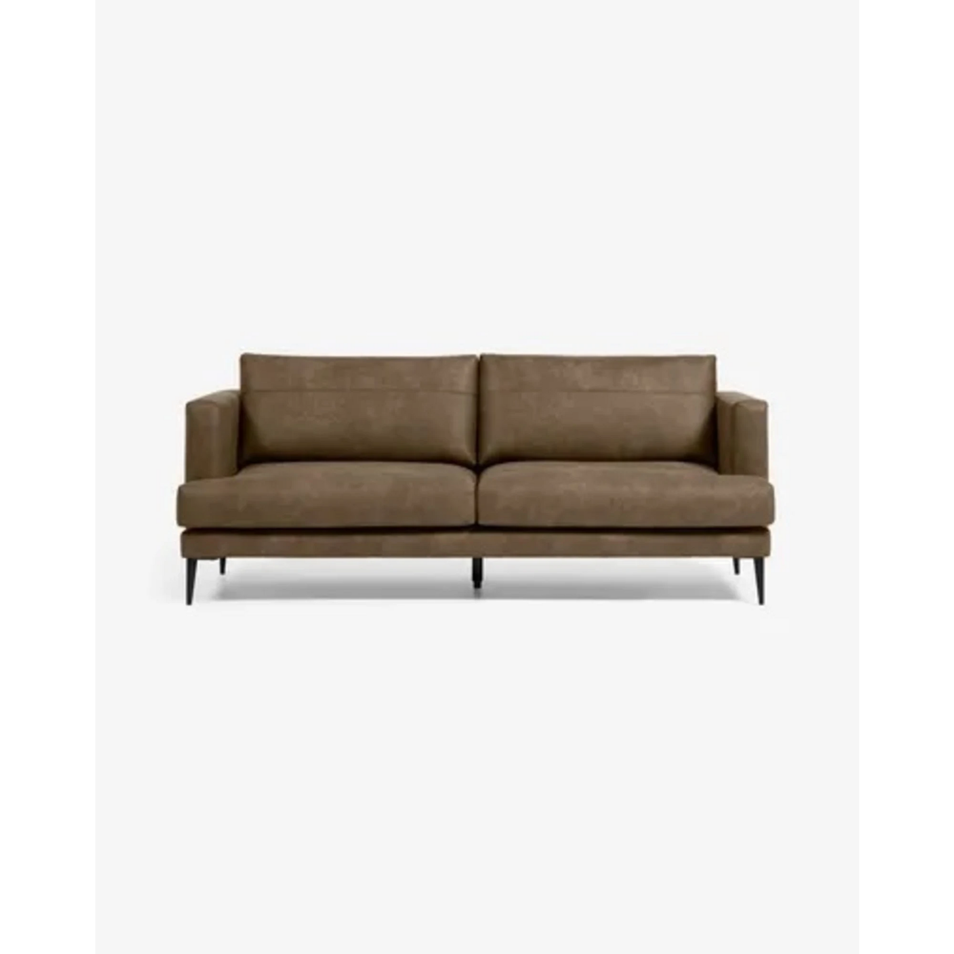 Kave Home Vinny 2 Seater Vegan Leather Sofa, Brown