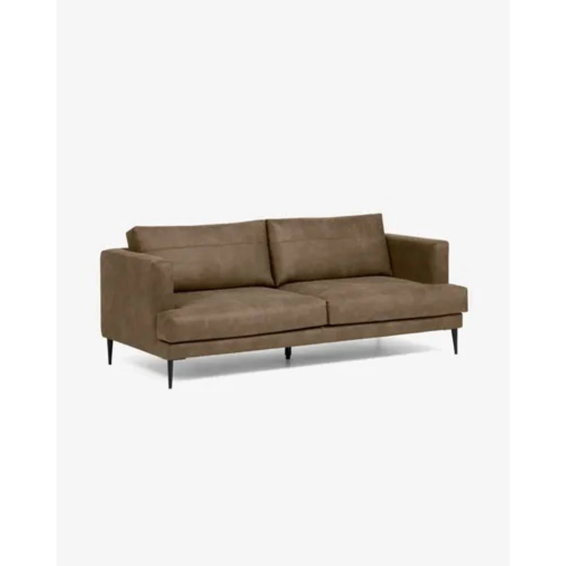 Kave Home Vinny 2 Seater Vegan Leather Sofa, Brown