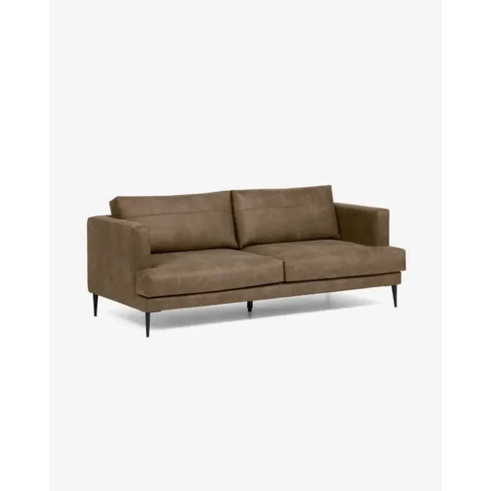 Kave Home Vinny 2 Seater Vegan Leather Sofa, Brown