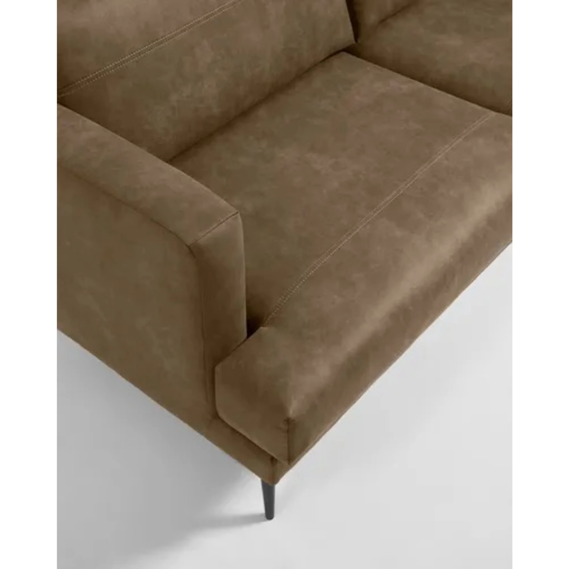 Kave Home Vinny 2 Seater Vegan Leather Sofa, Brown